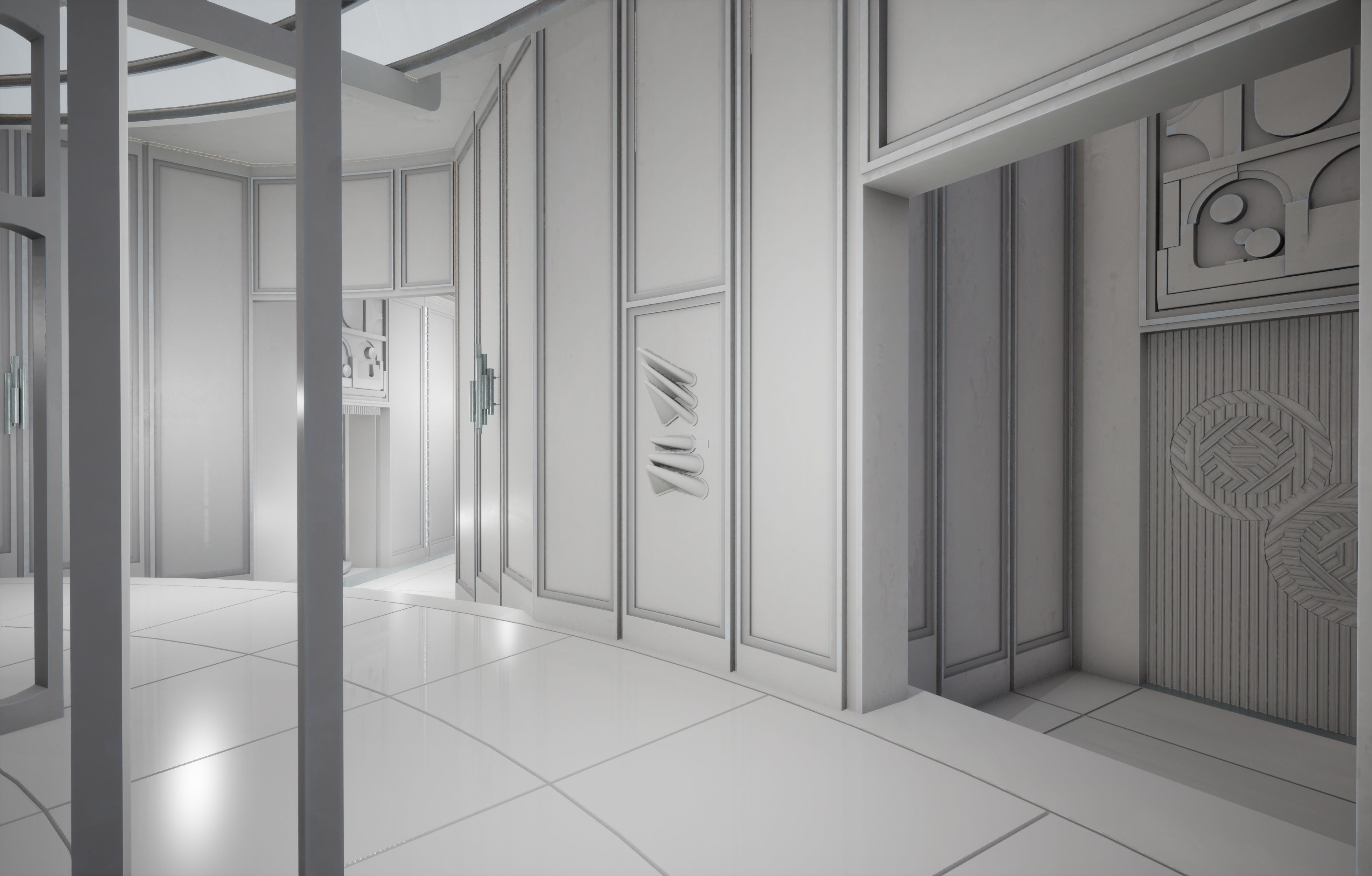 CloudCity Upper Corridors Asset Packs Low-poly 3D model_22