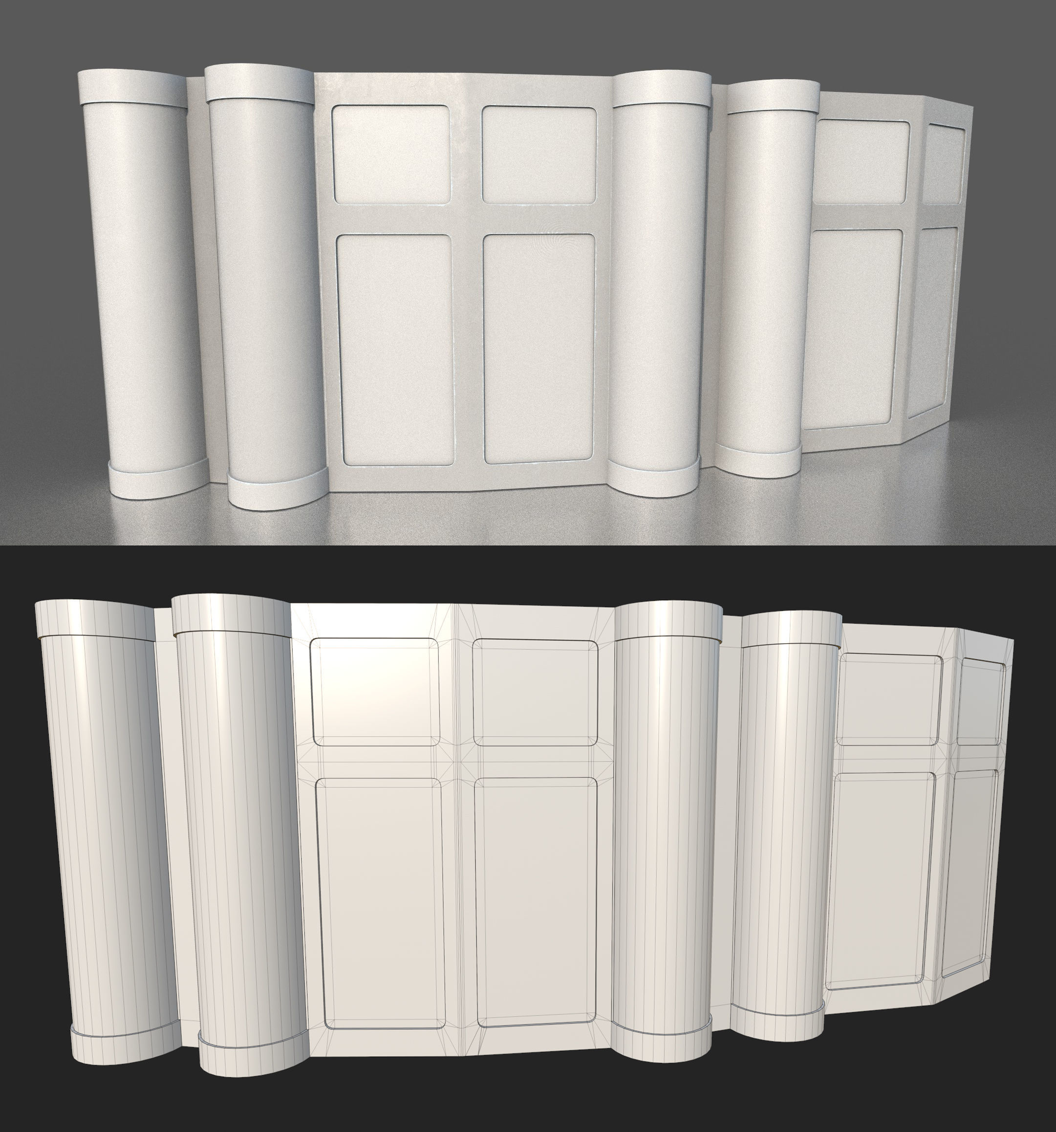 CloudCity Upper Corridors Asset Packs Low-poly 3D model_79