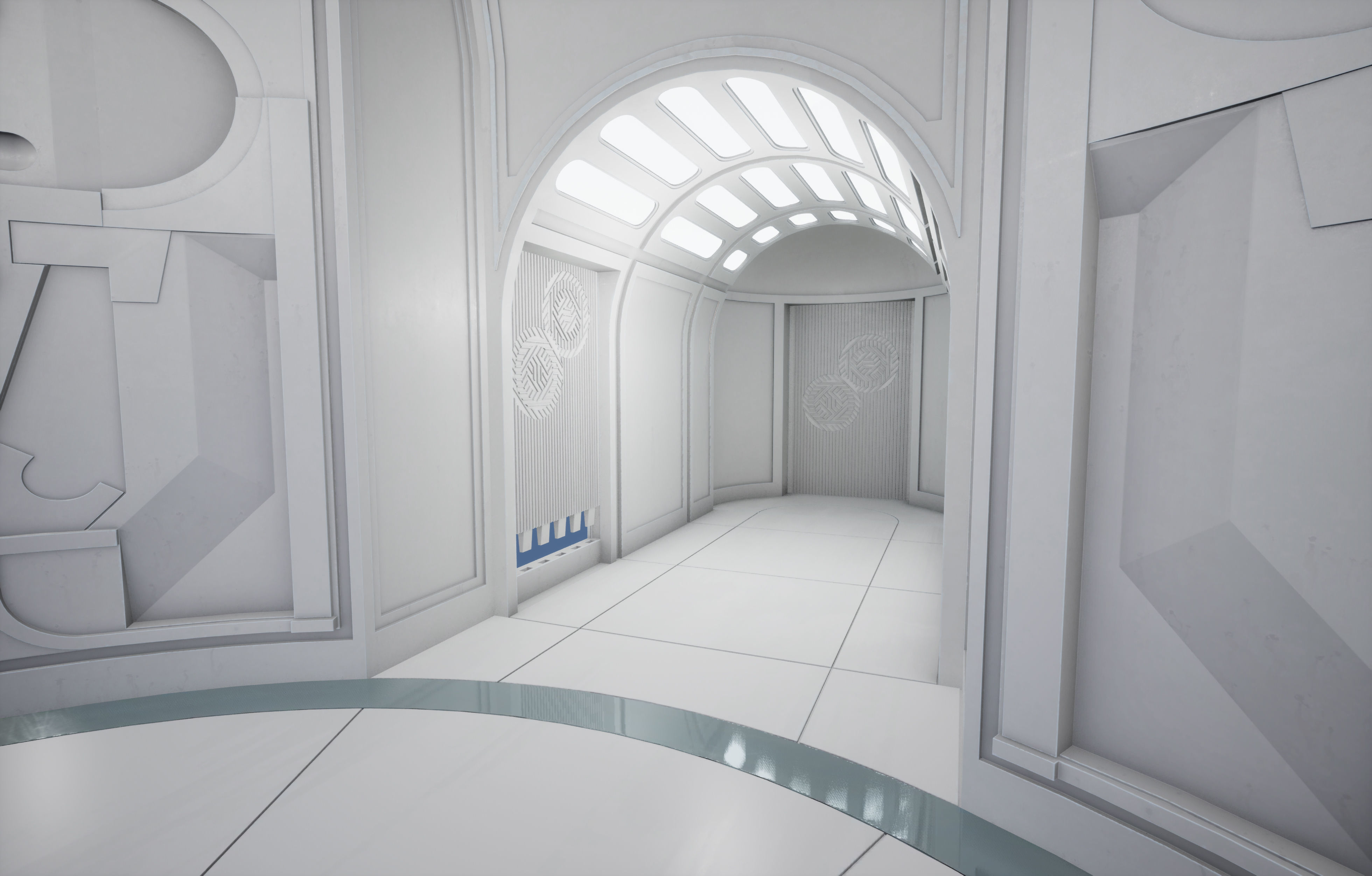 CloudCity Upper Corridors Asset Packs Low-poly 3D model_16