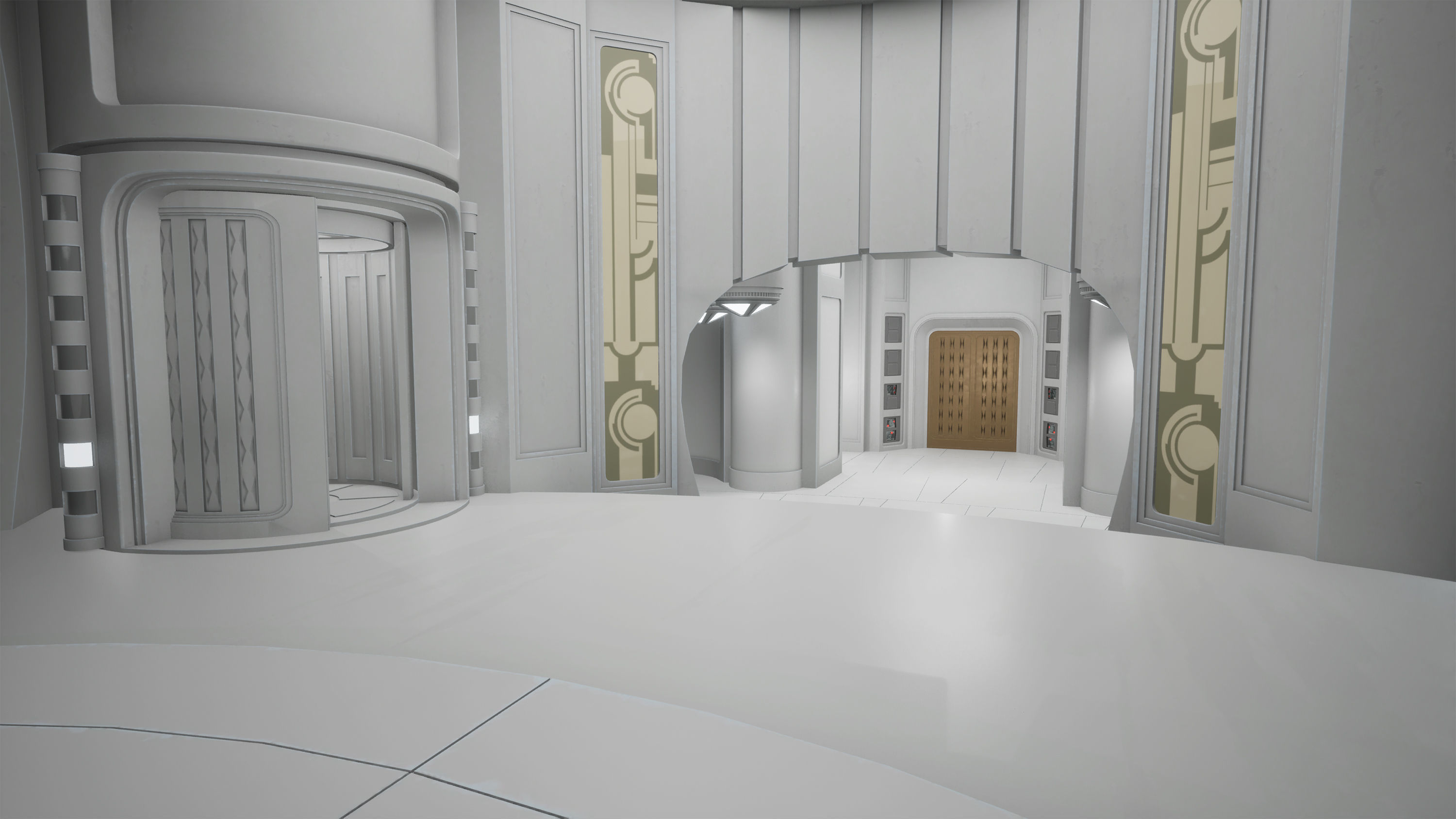 CloudCity Upper Corridors Asset Packs Low-poly 3D model_5