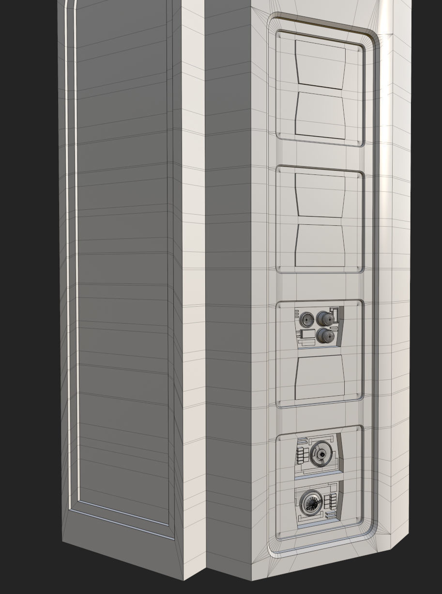 CloudCity Upper Corridors Asset Packs Low-poly 3D model_57