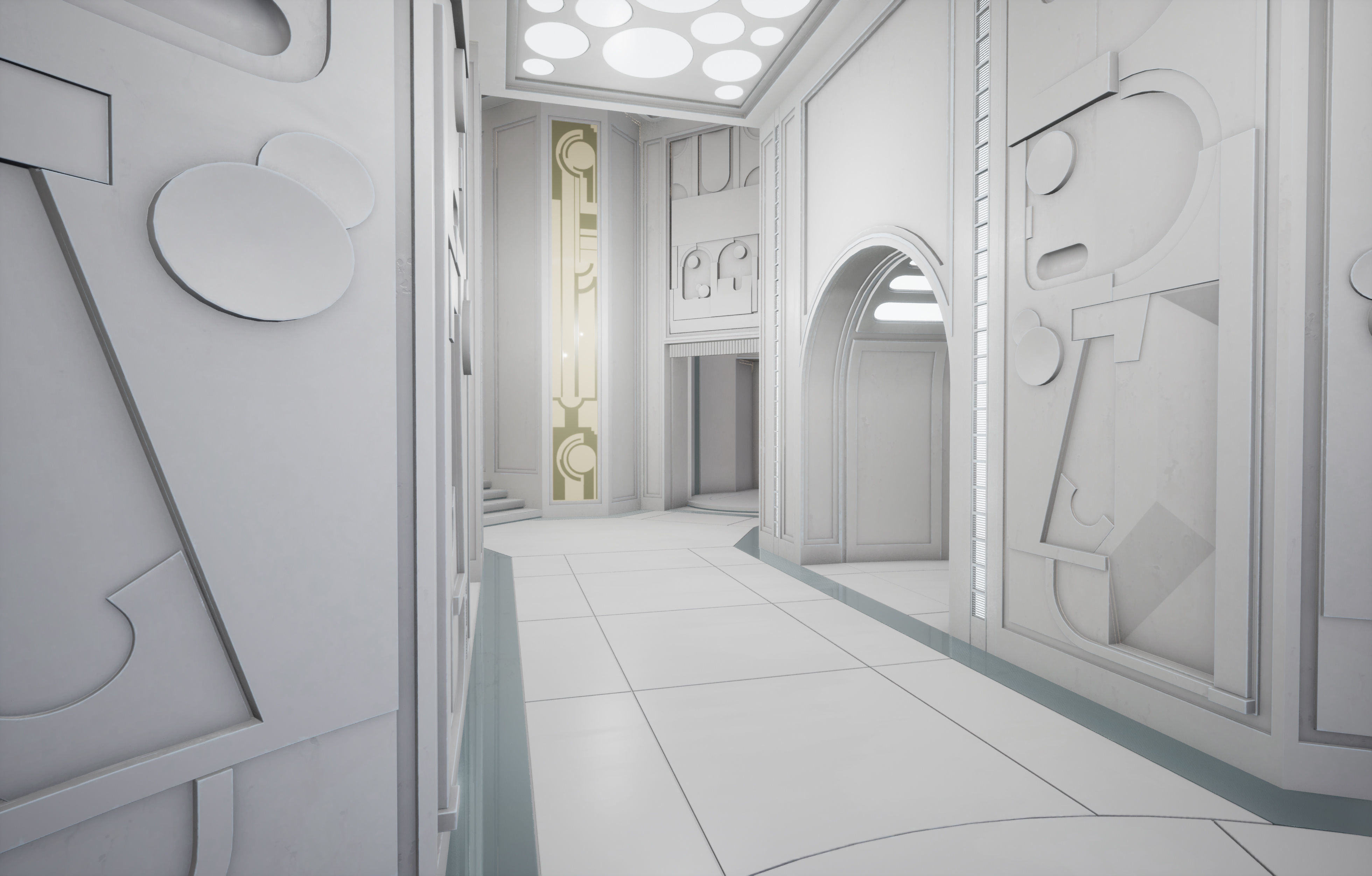 CloudCity Upper Corridors Asset Packs Low-poly 3D model_15