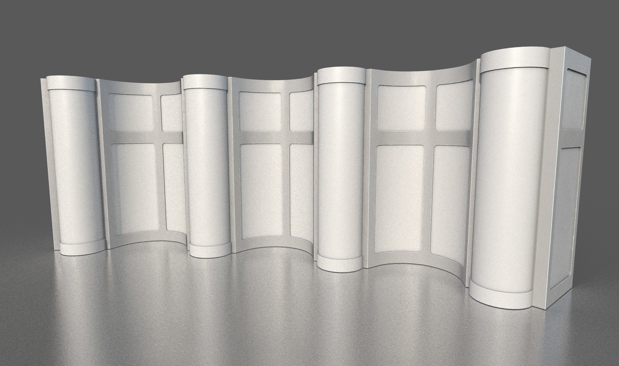 CloudCity Upper Corridors Asset Packs Low-poly 3D model_80