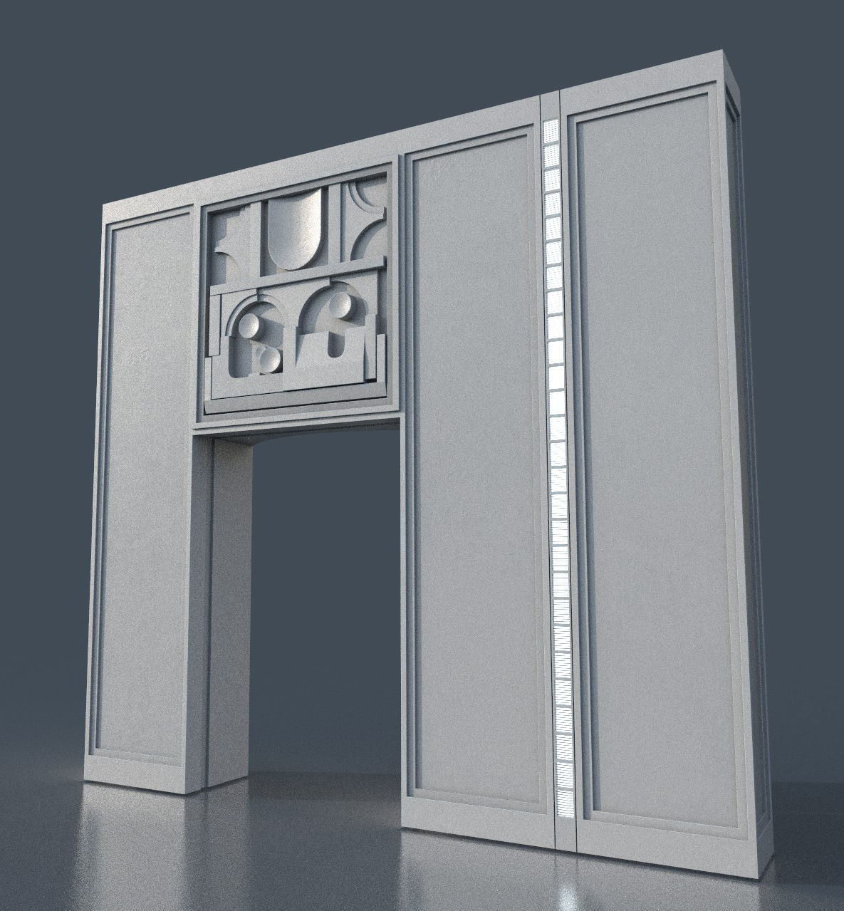 CloudCity Upper Corridors Asset Packs Low-poly 3D model_86