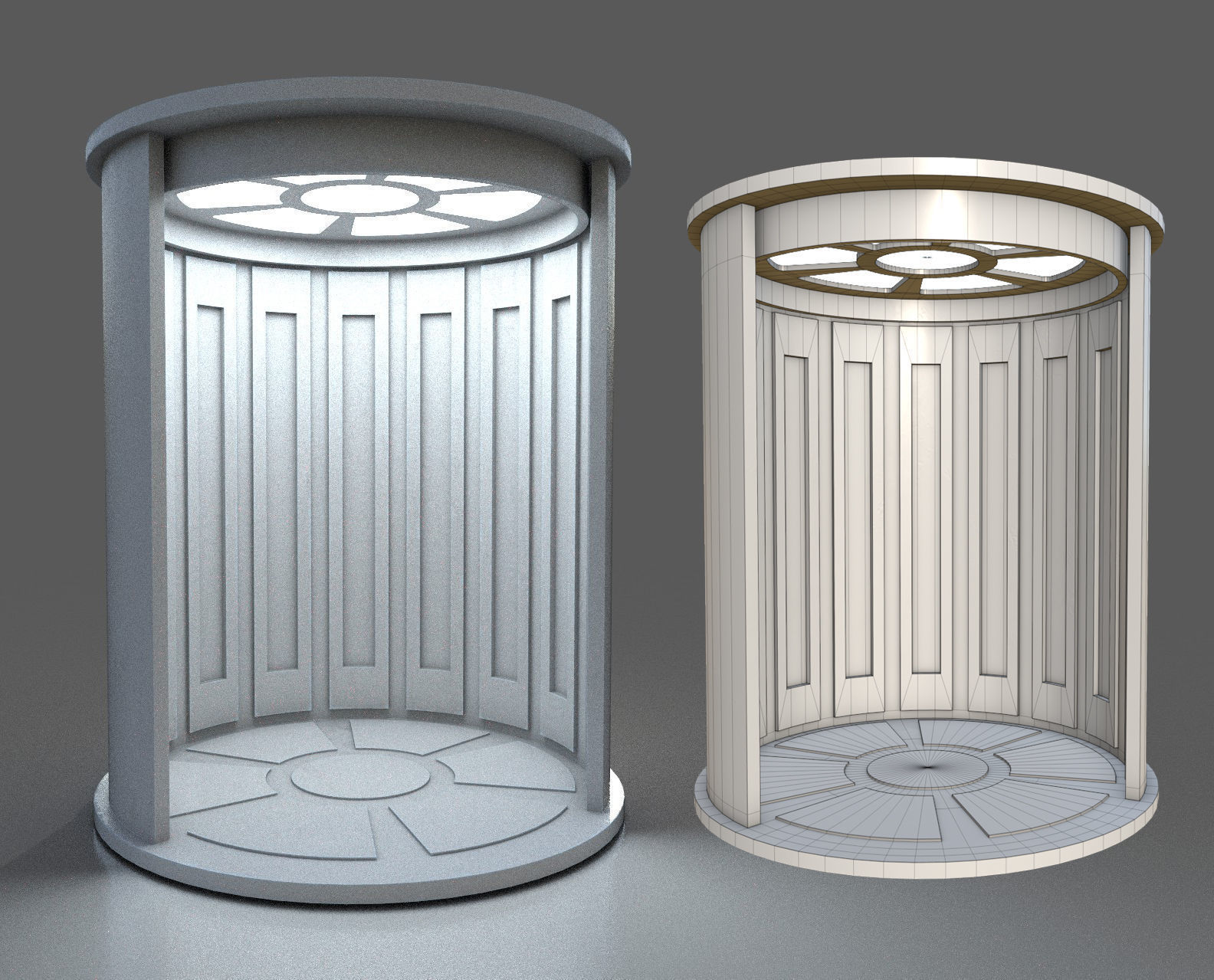 CloudCity Upper Corridors Asset Packs Low-poly 3D model_63