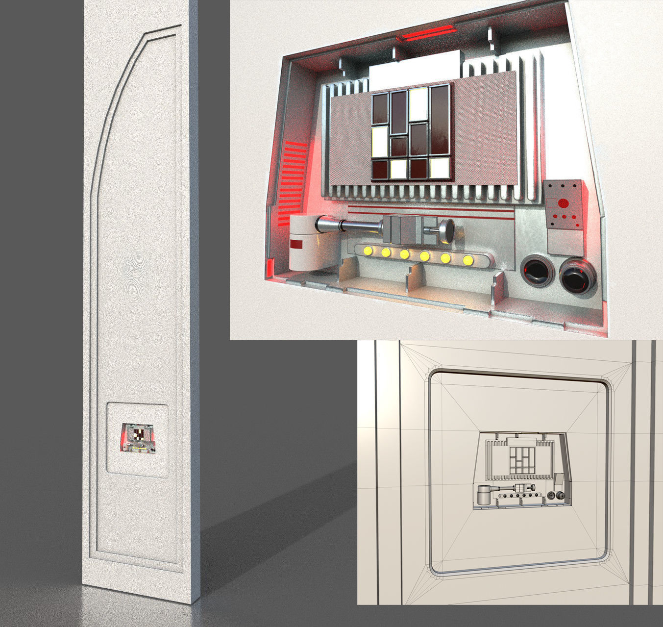 CloudCity Upper Corridors Asset Packs Low-poly 3D model_77