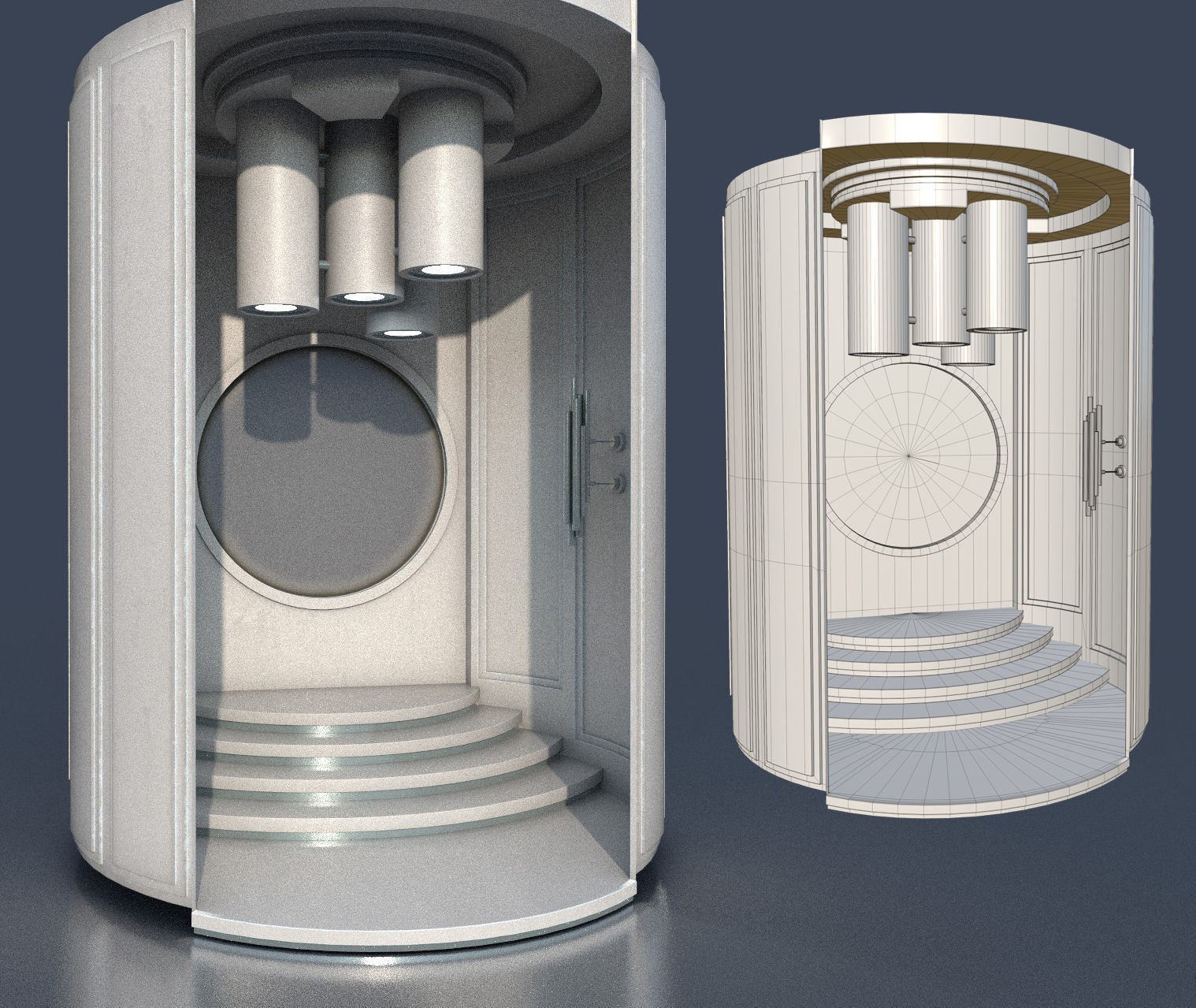 CloudCity Upper Corridors Asset Packs Low-poly 3D model_26