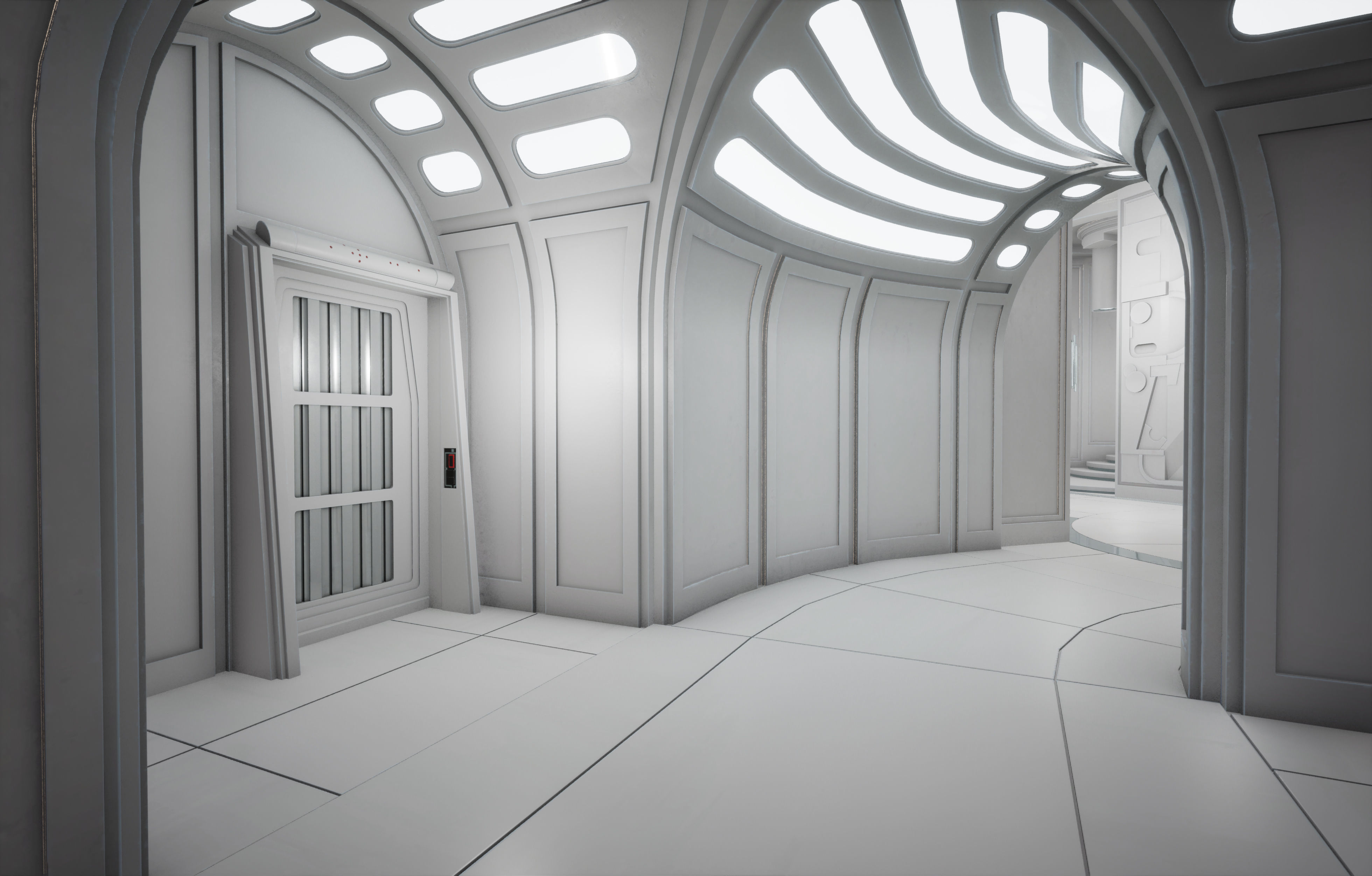 CloudCity Upper Corridors Asset Packs Low-poly 3D model_11