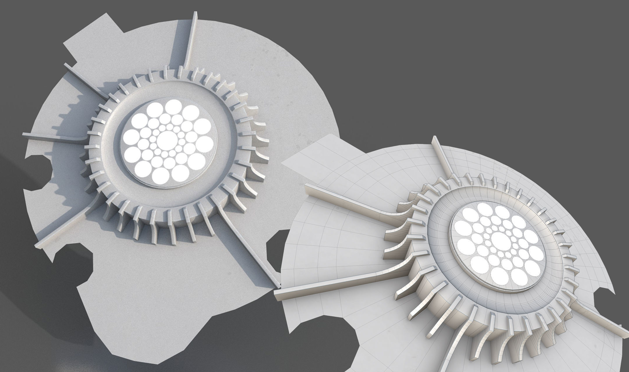 CloudCity Upper Corridors Asset Packs Low-poly 3D model_42