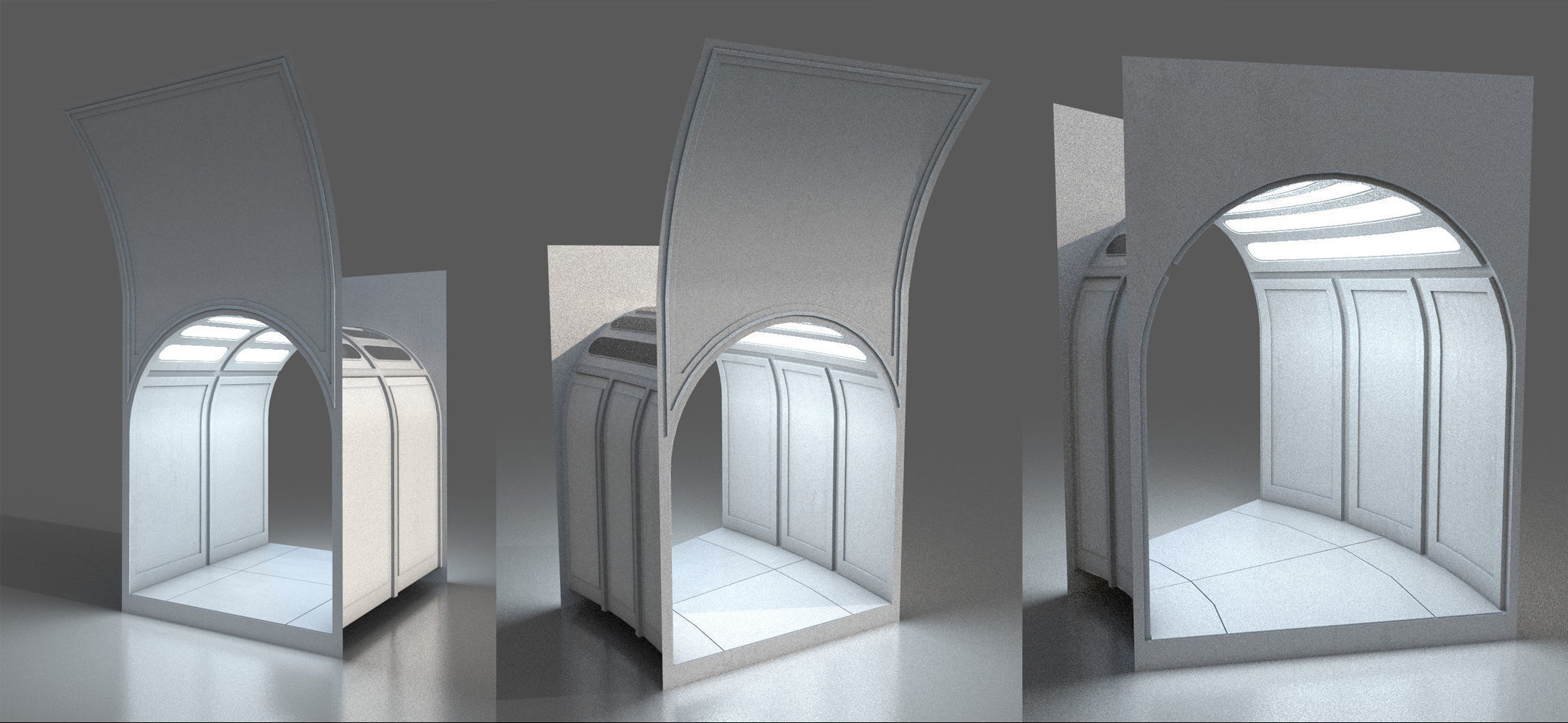 CloudCity Upper Corridors Asset Packs Low-poly 3D model_31