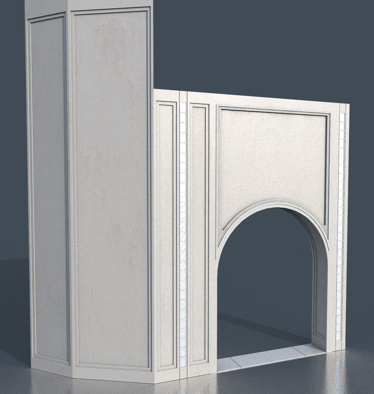 CloudCity Upper Corridors Asset Packs Low-poly 3D model_83