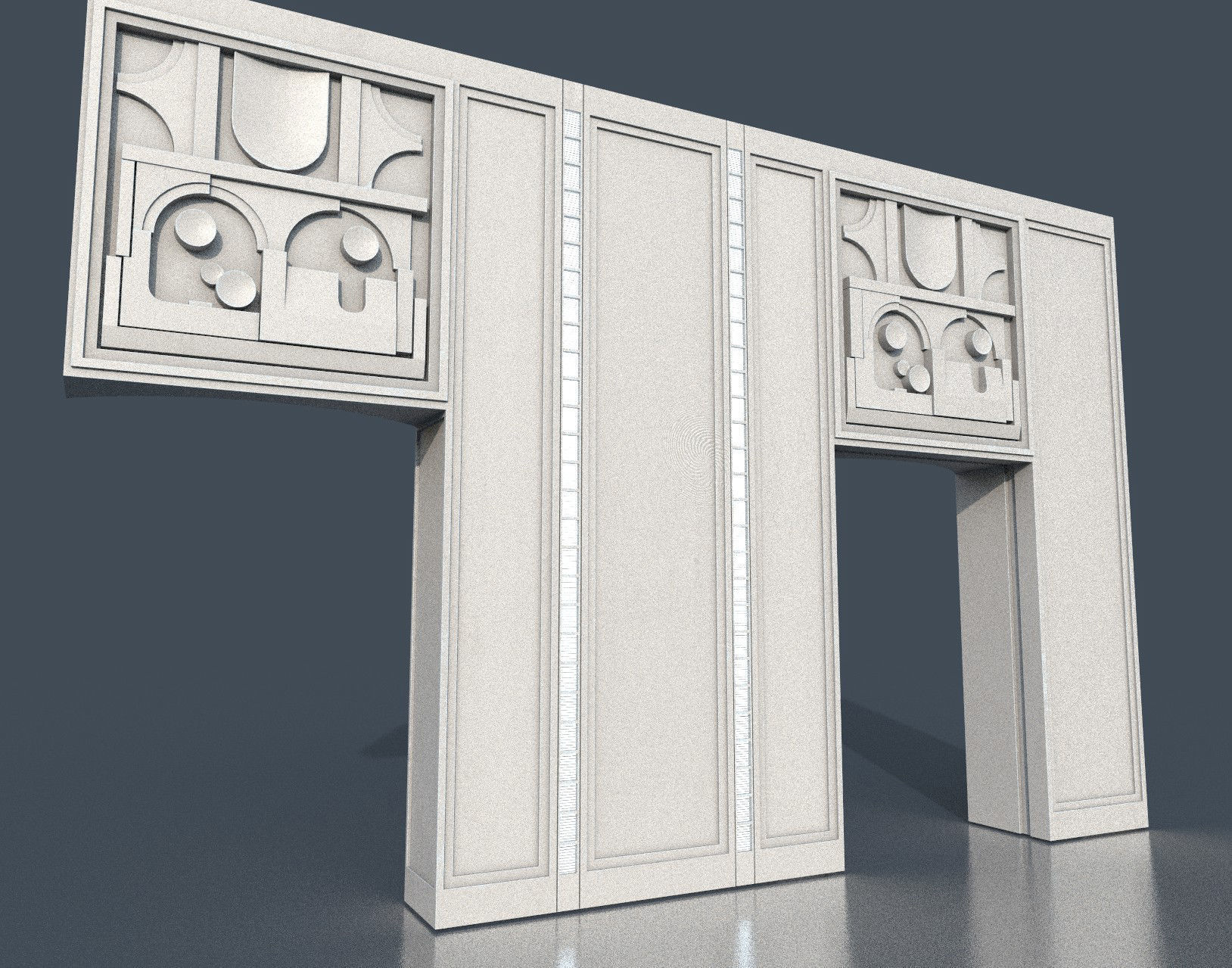 CloudCity Upper Corridors Asset Packs Low-poly 3D model_87
