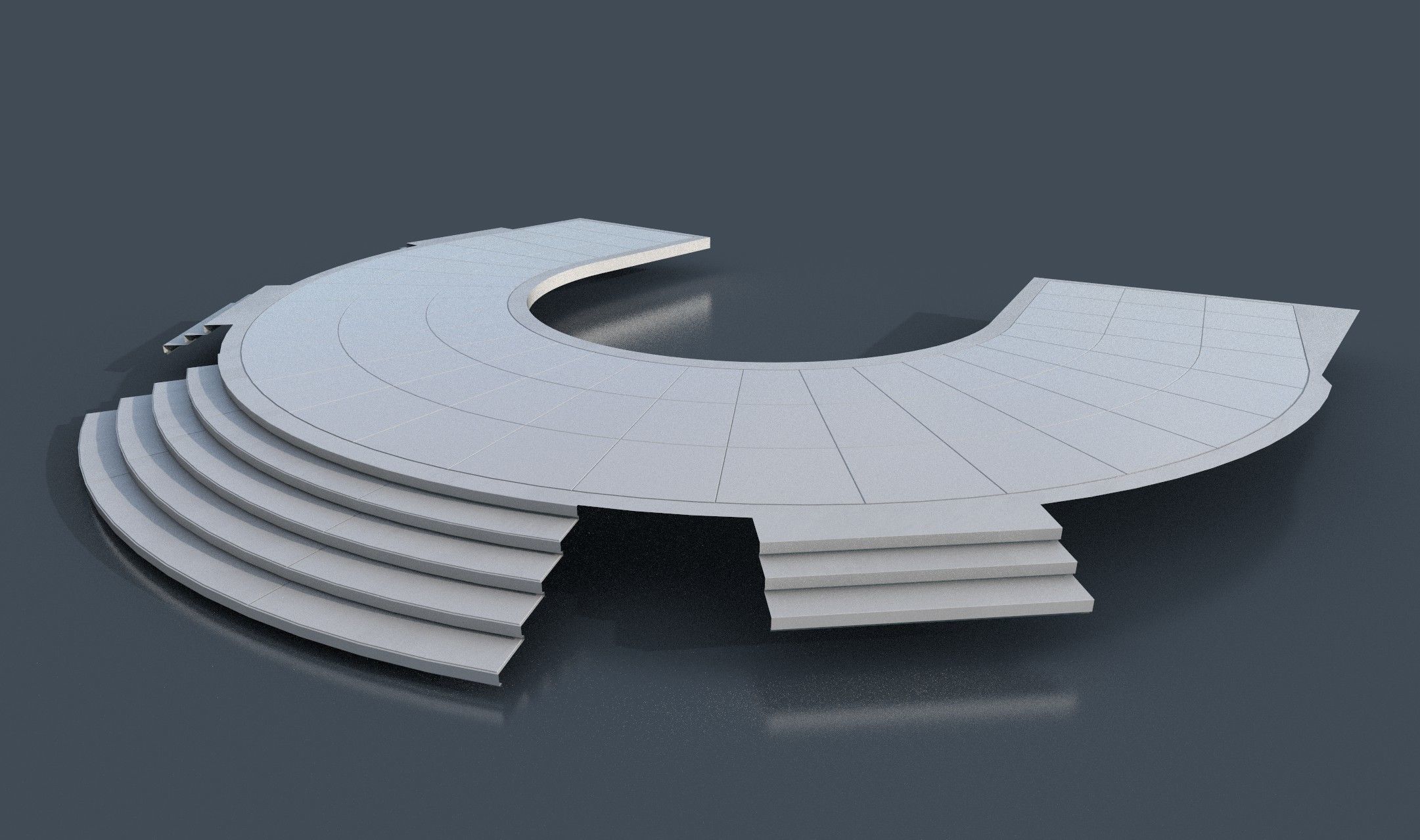 CloudCity Upper Corridors Asset Packs Low-poly 3D model_43