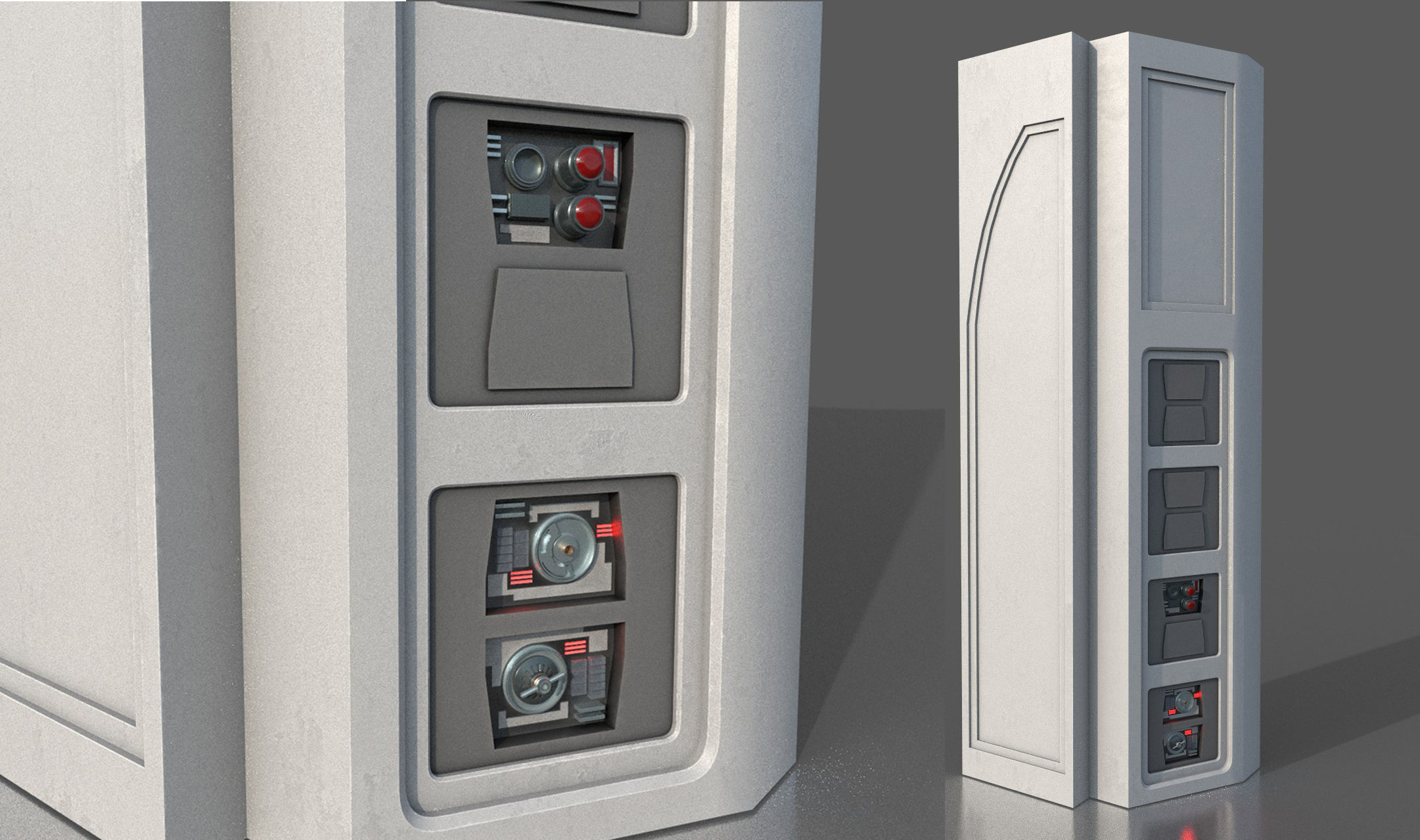 CloudCity Upper Corridors Asset Packs Low-poly 3D model_58