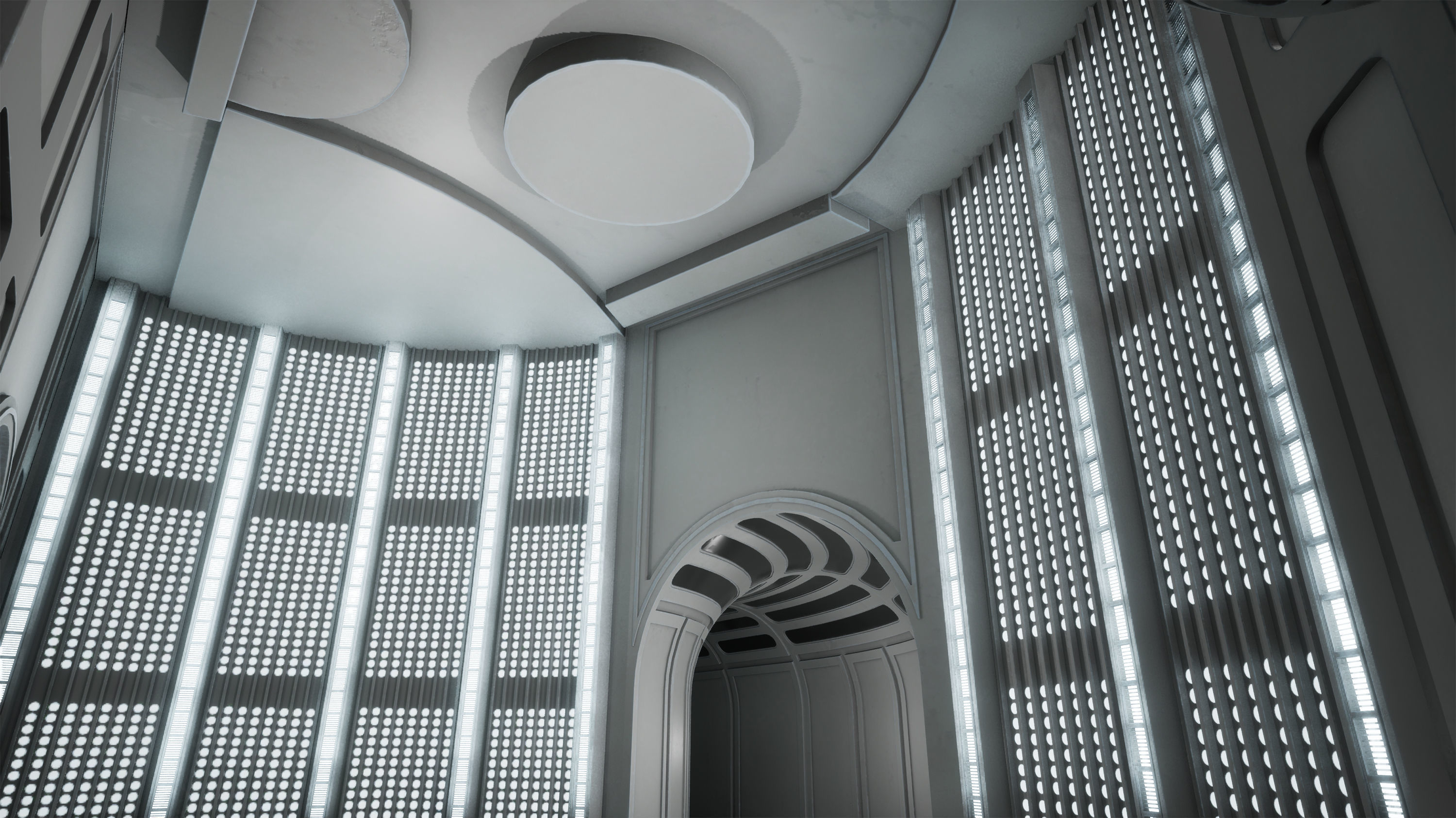 CloudCity Upper Corridors Asset Packs Low-poly 3D model_9