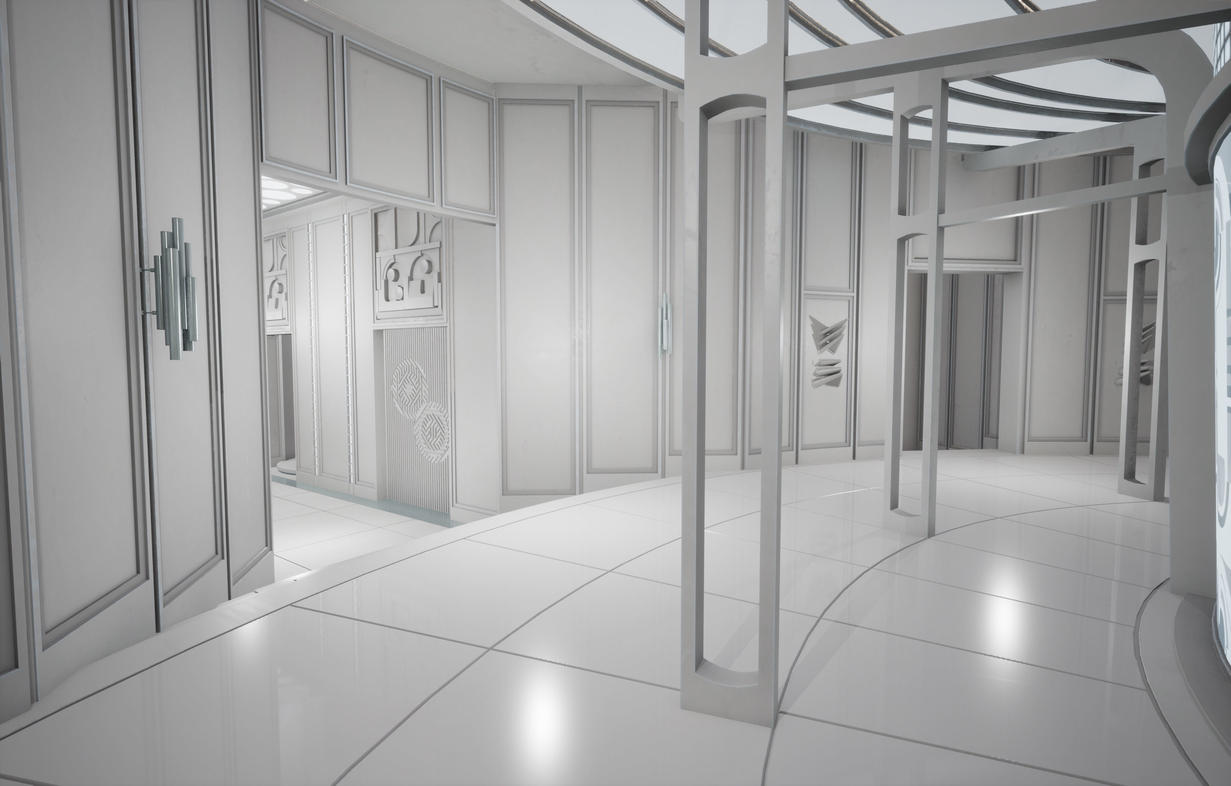 CloudCity Upper Corridors Asset Packs Low-poly 3D model_24