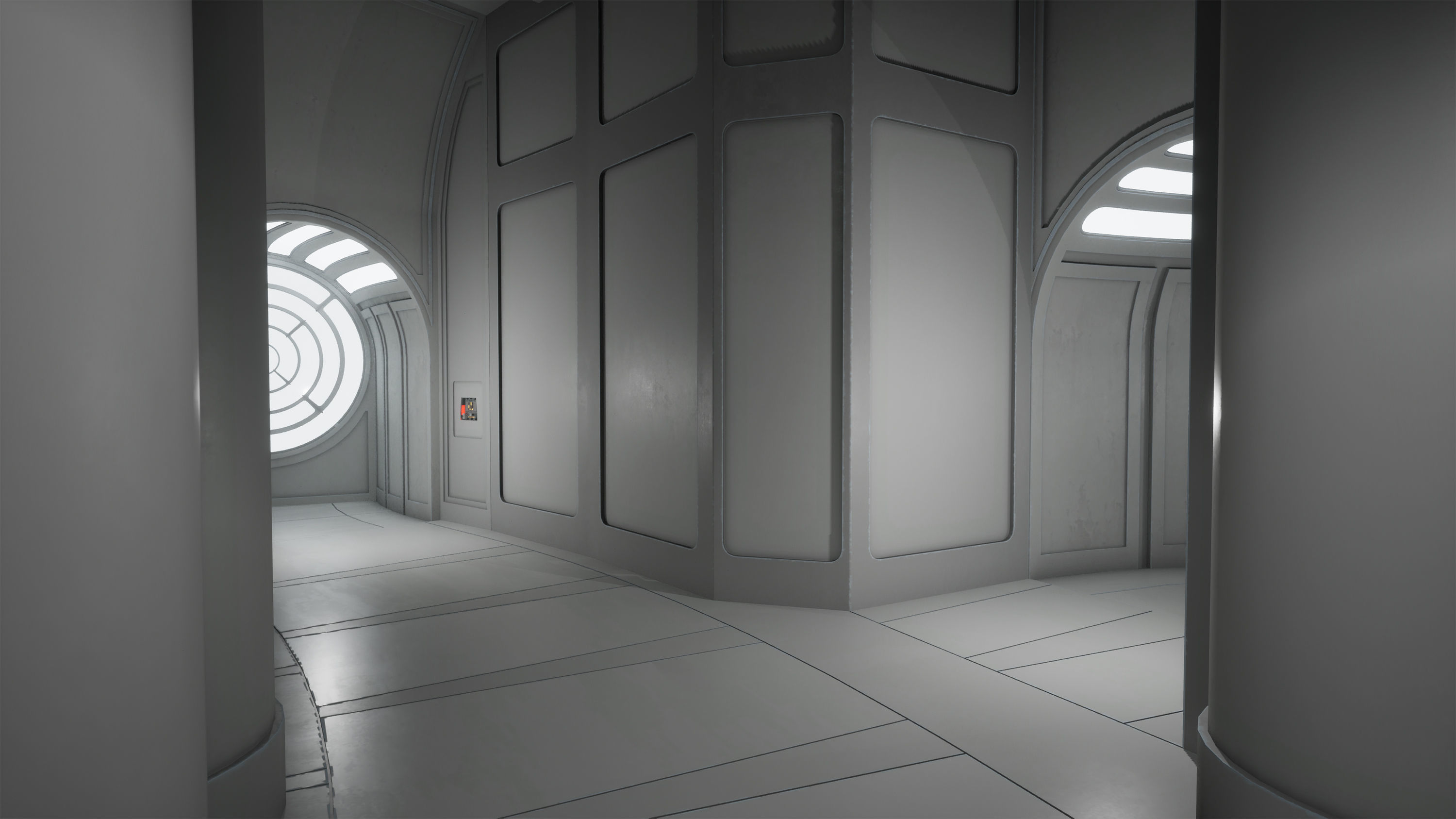 CloudCity Upper Corridors Asset Packs Low-poly 3D model_7