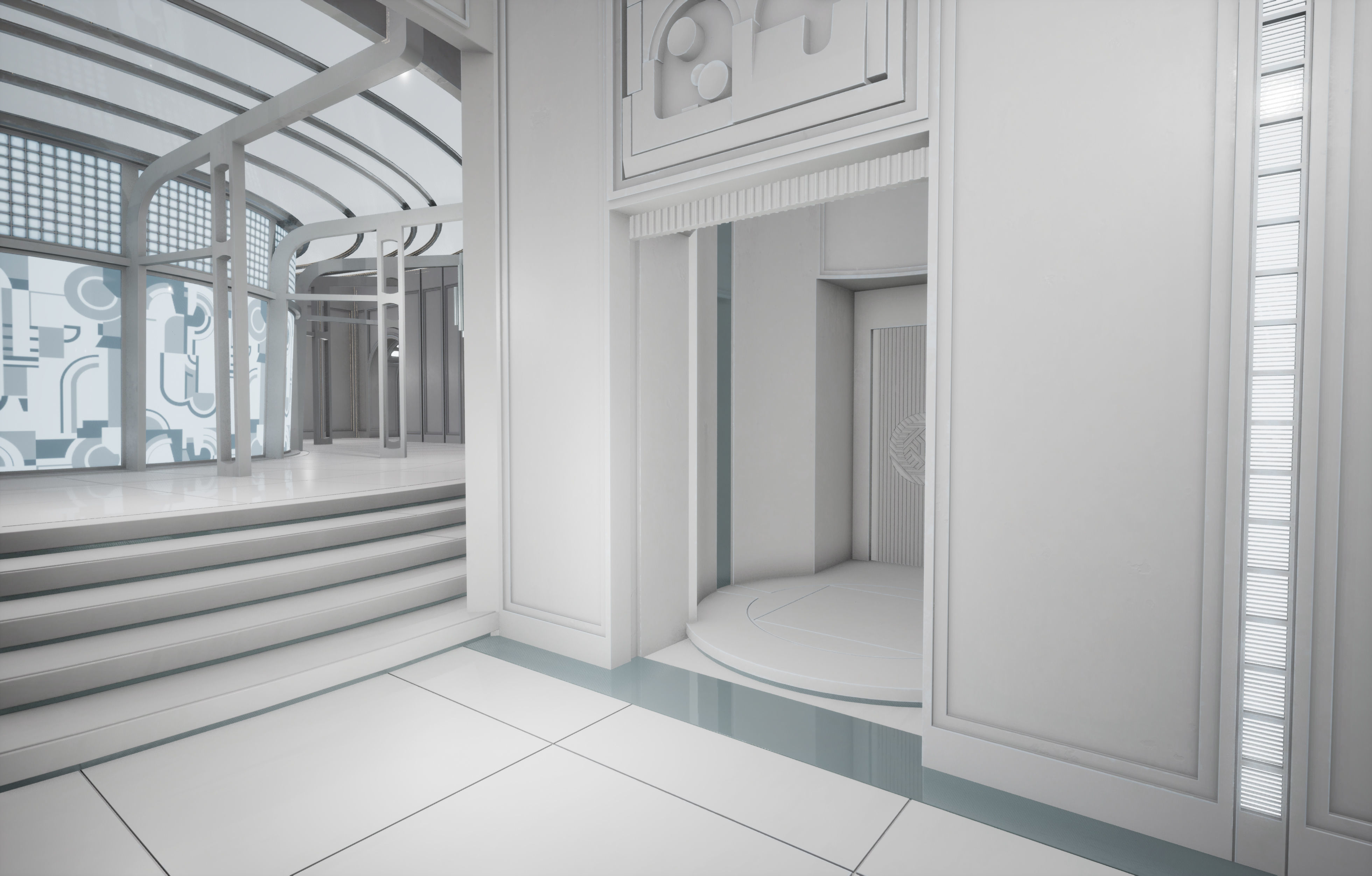 CloudCity Upper Corridors Asset Packs Low-poly 3D model_20