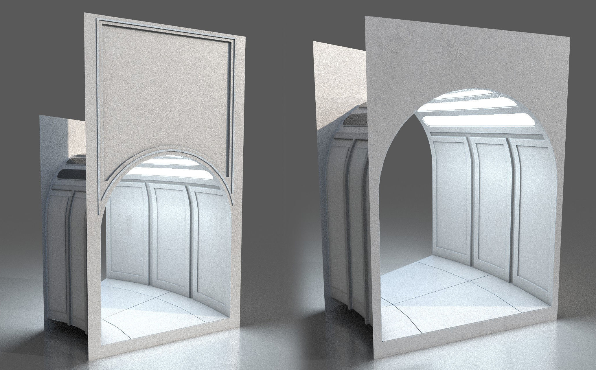 CloudCity Upper Corridors Asset Packs Low-poly 3D model_33