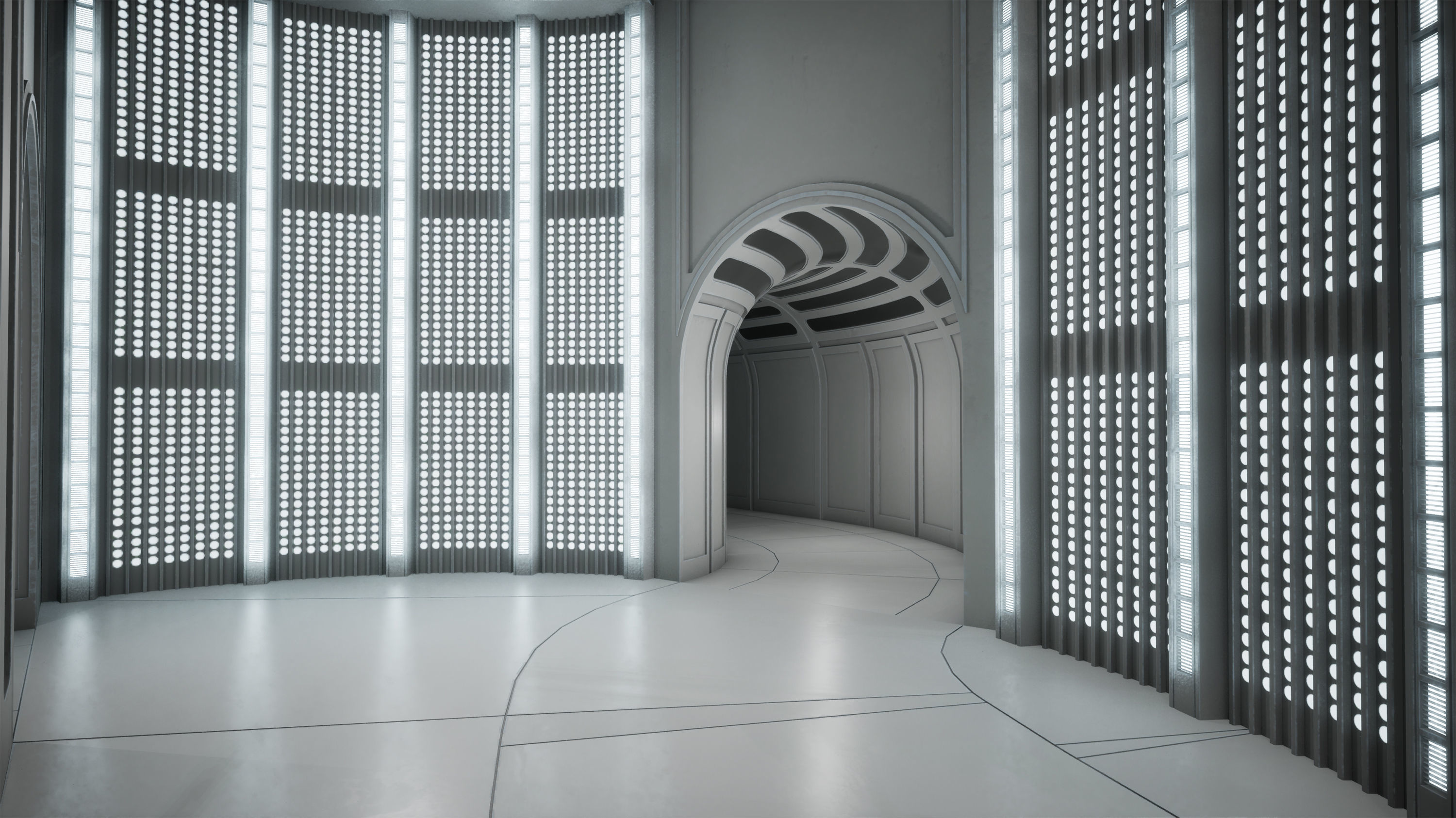CloudCity Upper Corridors Asset Packs Low-poly 3D model_10