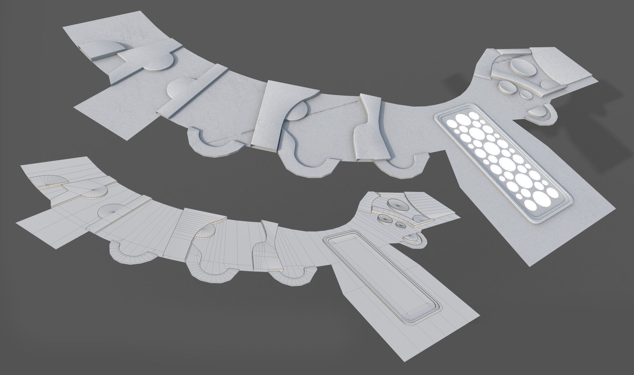 CloudCity Upper Corridors Asset Packs Low-poly 3D model_48