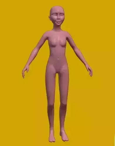 Base corporal femenina animada