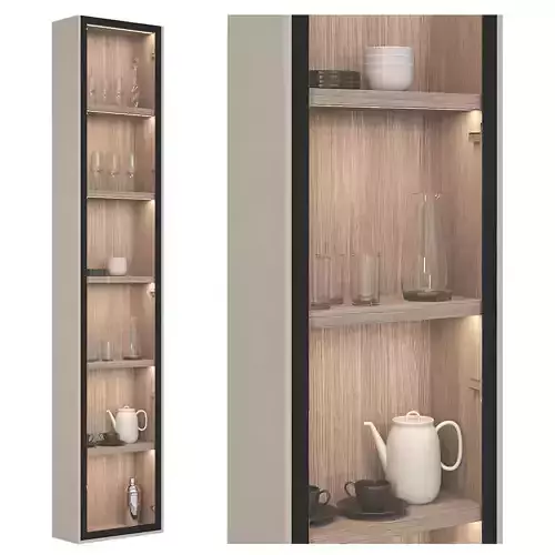 Glass cupboard for dishes