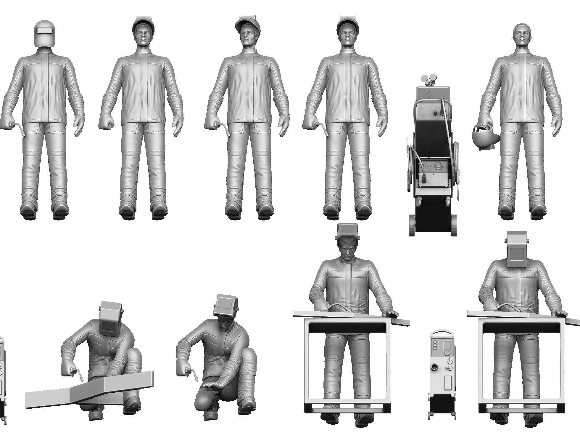 Welders and masks for 3D printing STL 3D print model_14