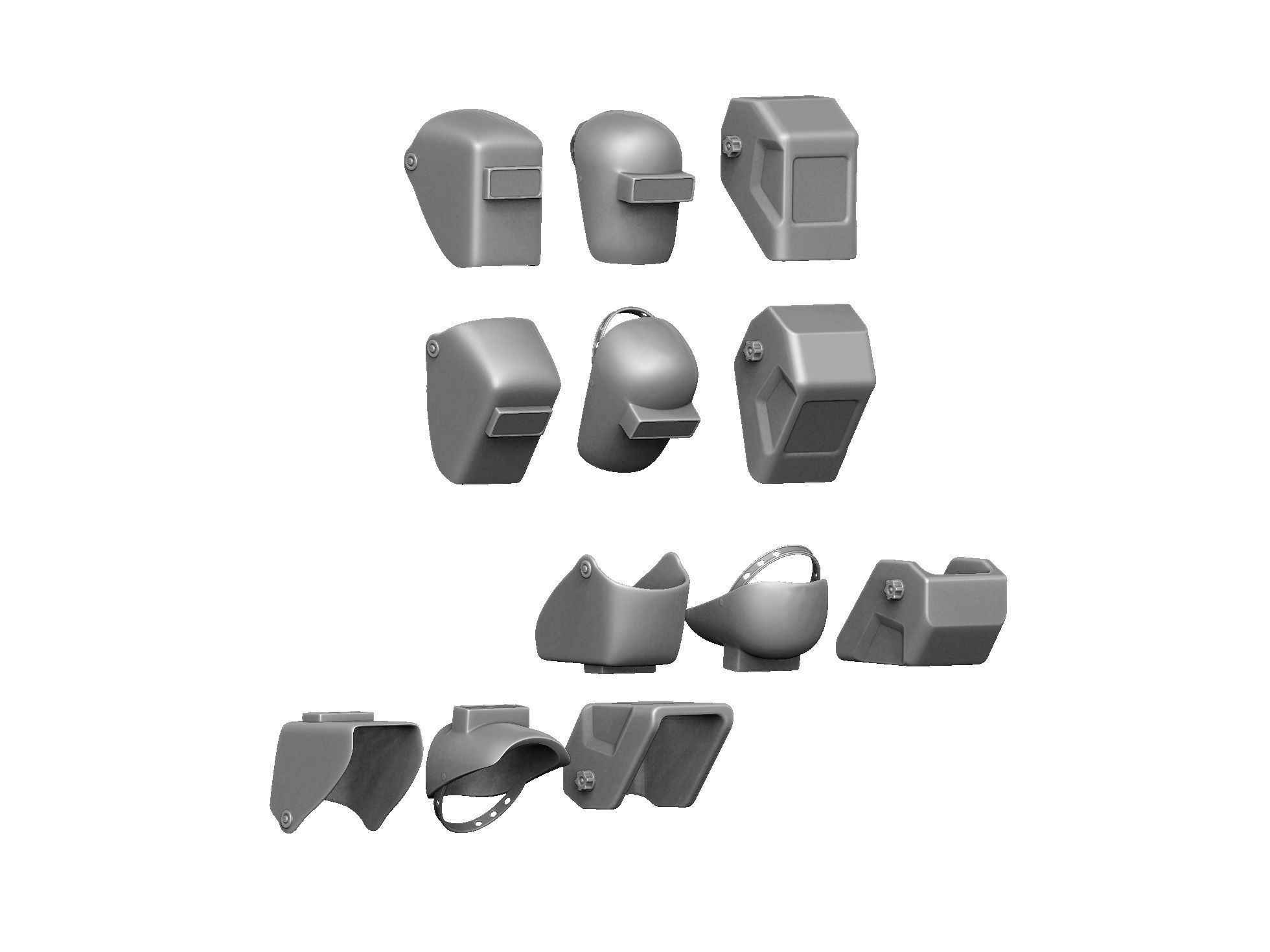 Welders and masks for 3D printing STL 3D print model_9