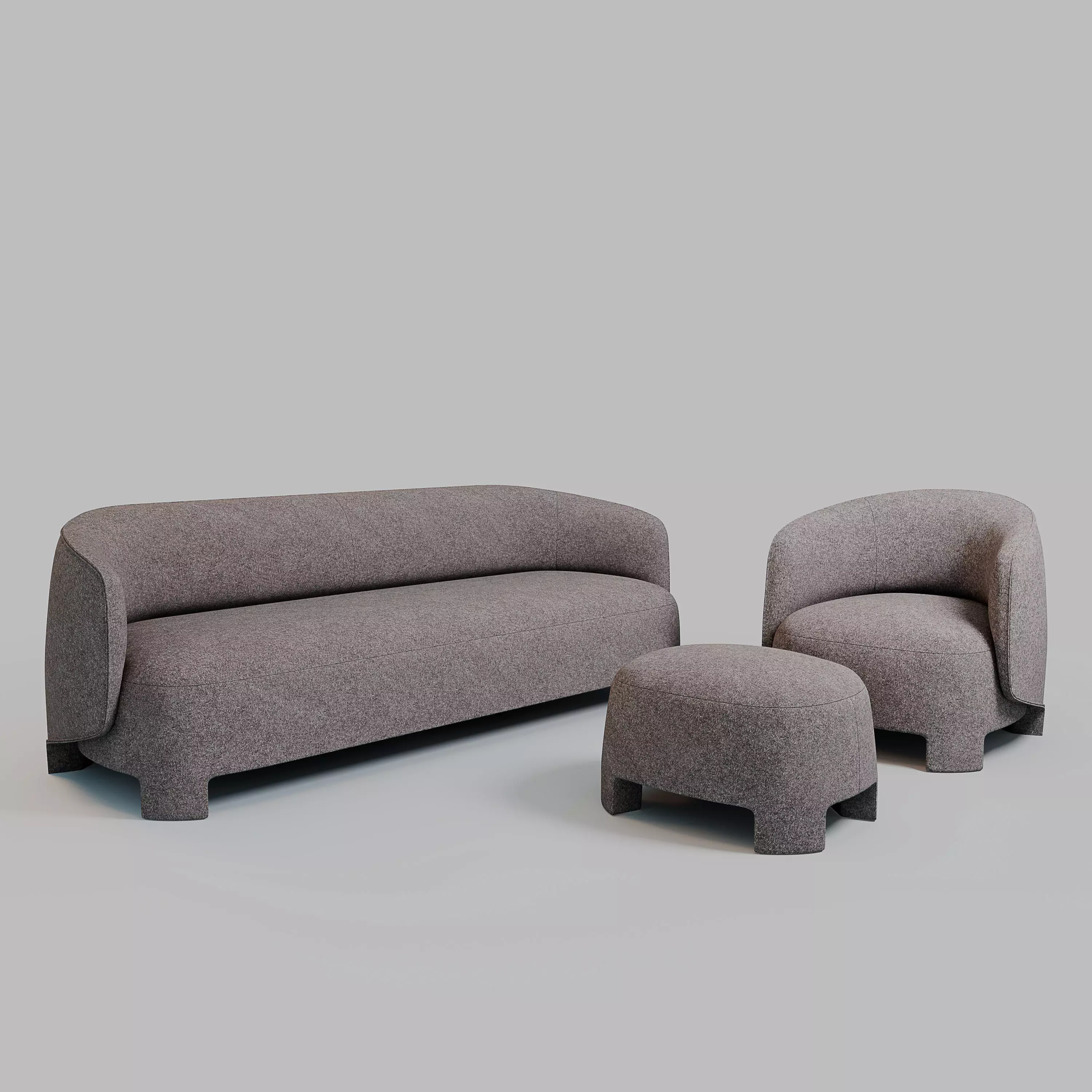 TARU SOFA SET by Designer Sebastian Herkner 3D model_0