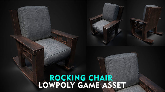 ROCKING CHAIR LOWPOLY GAME ASSET Low-poly 3D model