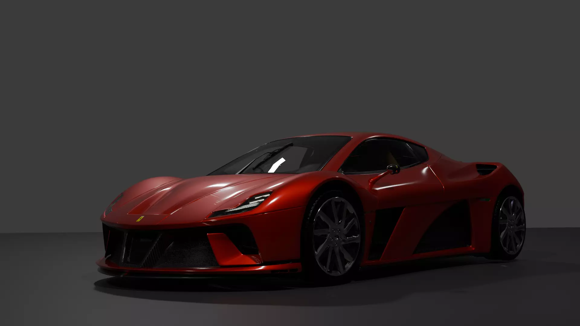 Realistic Ferrari 296 GTB PL Rigged HighPoly and Customizable 3D model