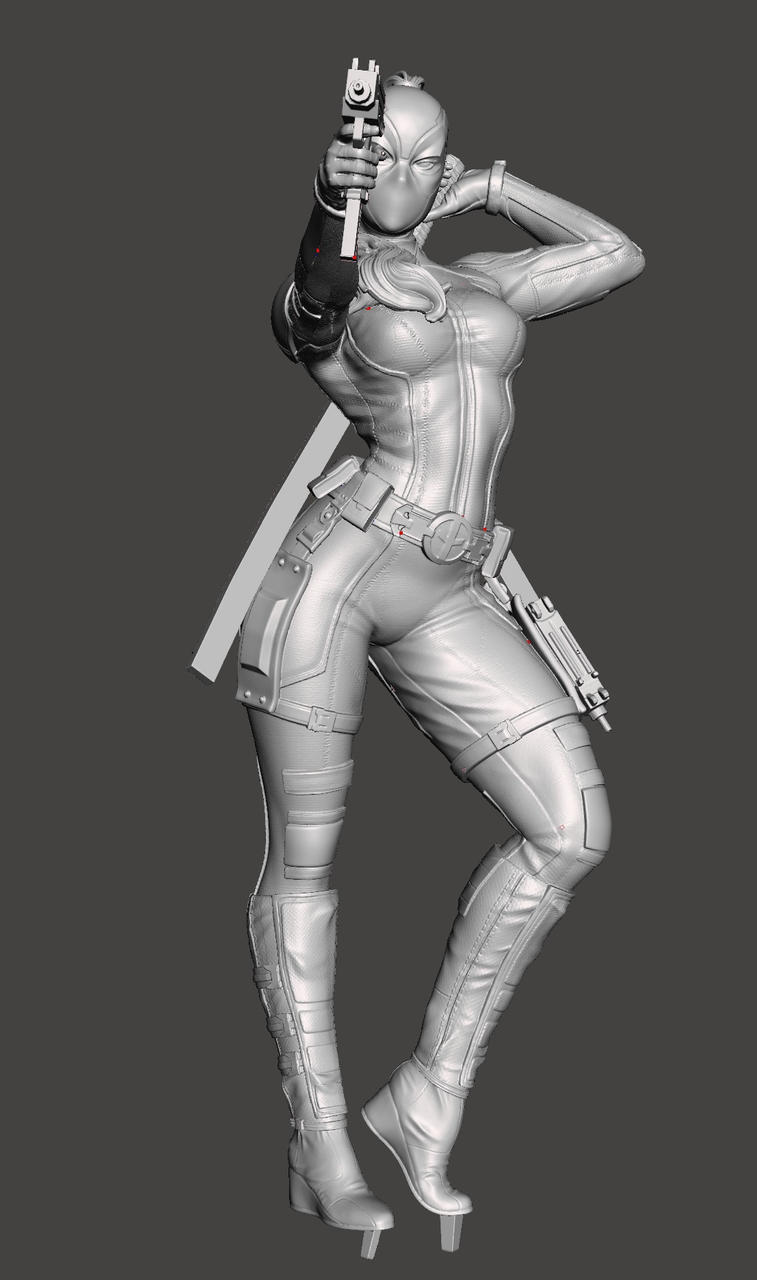 Lady Red 3D Model 3D print model_2