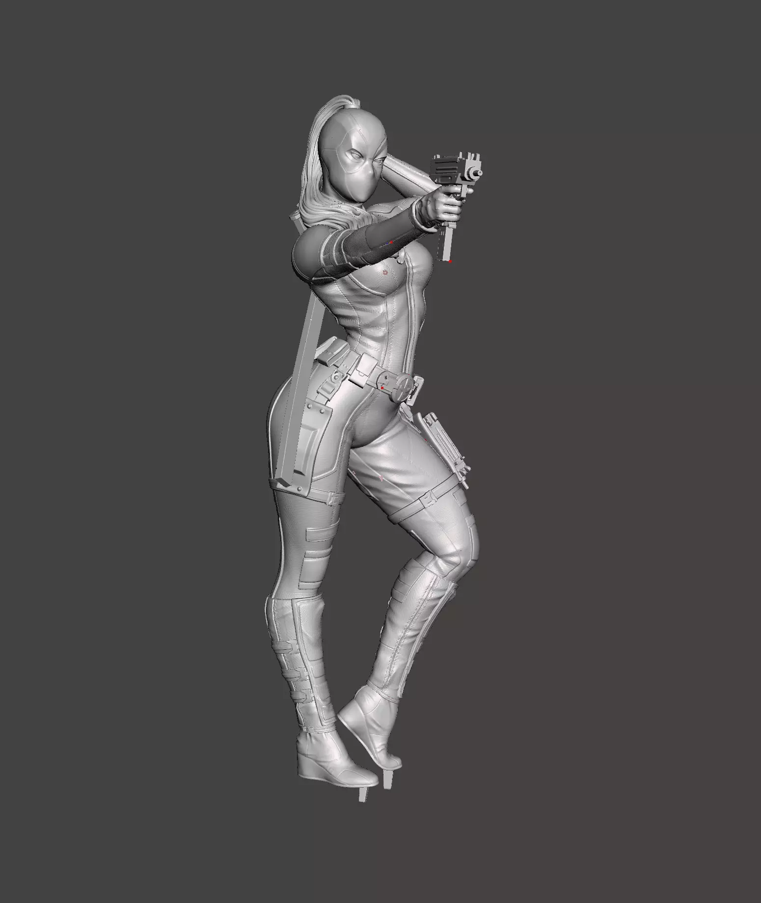 Lady Red 3D Model 3D print model_0