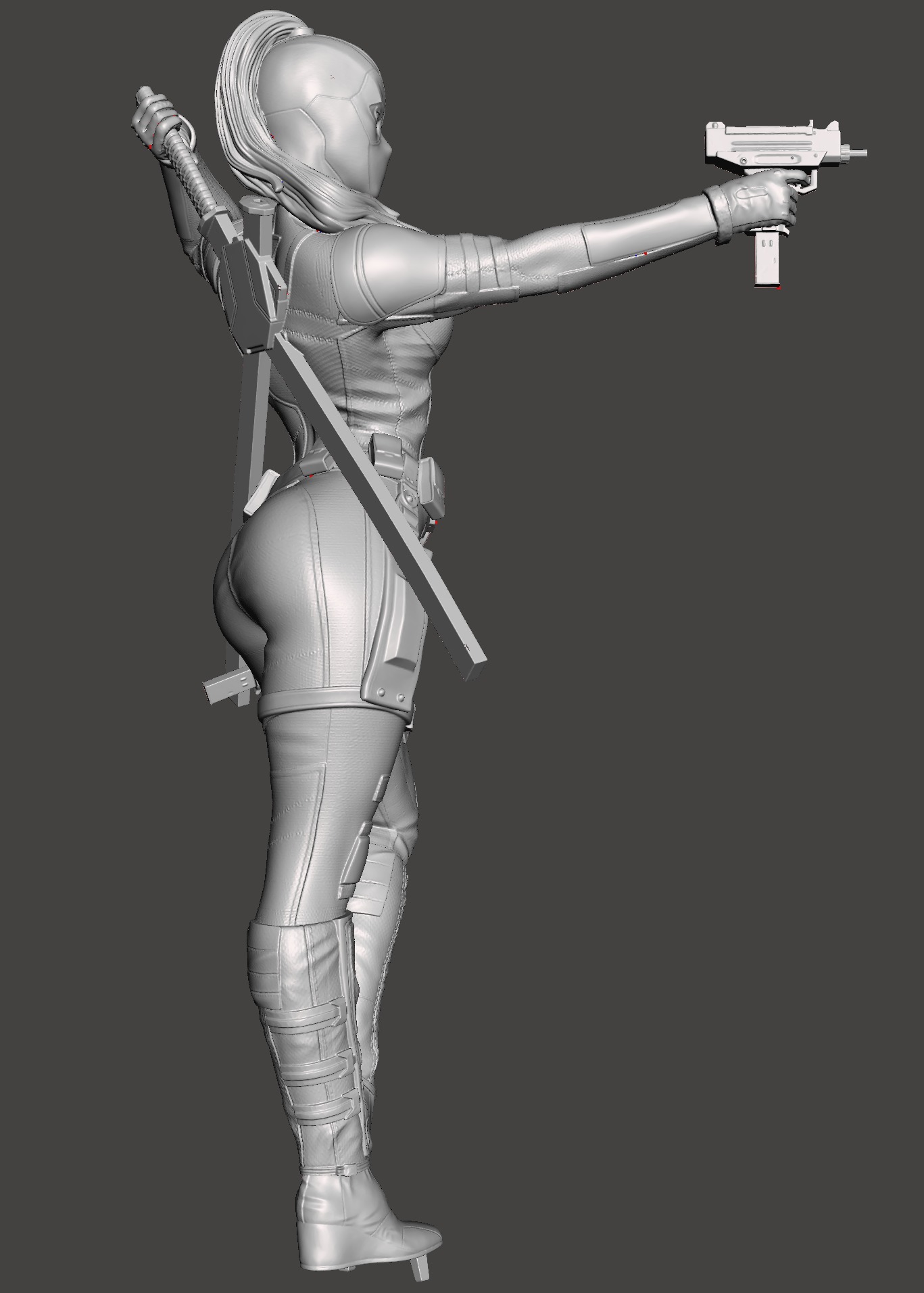 Lady Red 3D Model 3D print model_5