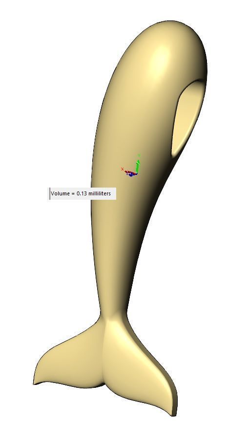 Fish whale tail pendant charm slider 3D print model_15