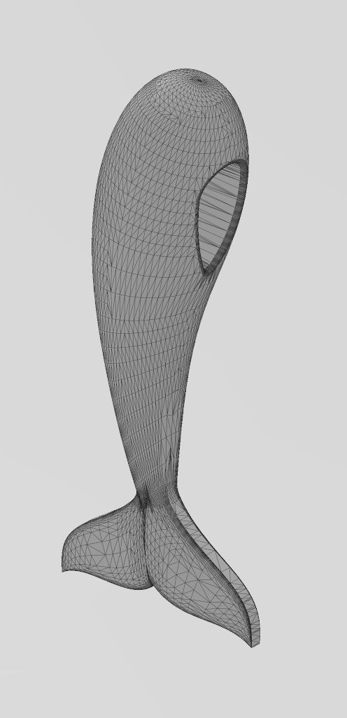 Fish whale tail pendant charm slider 3D print model_13