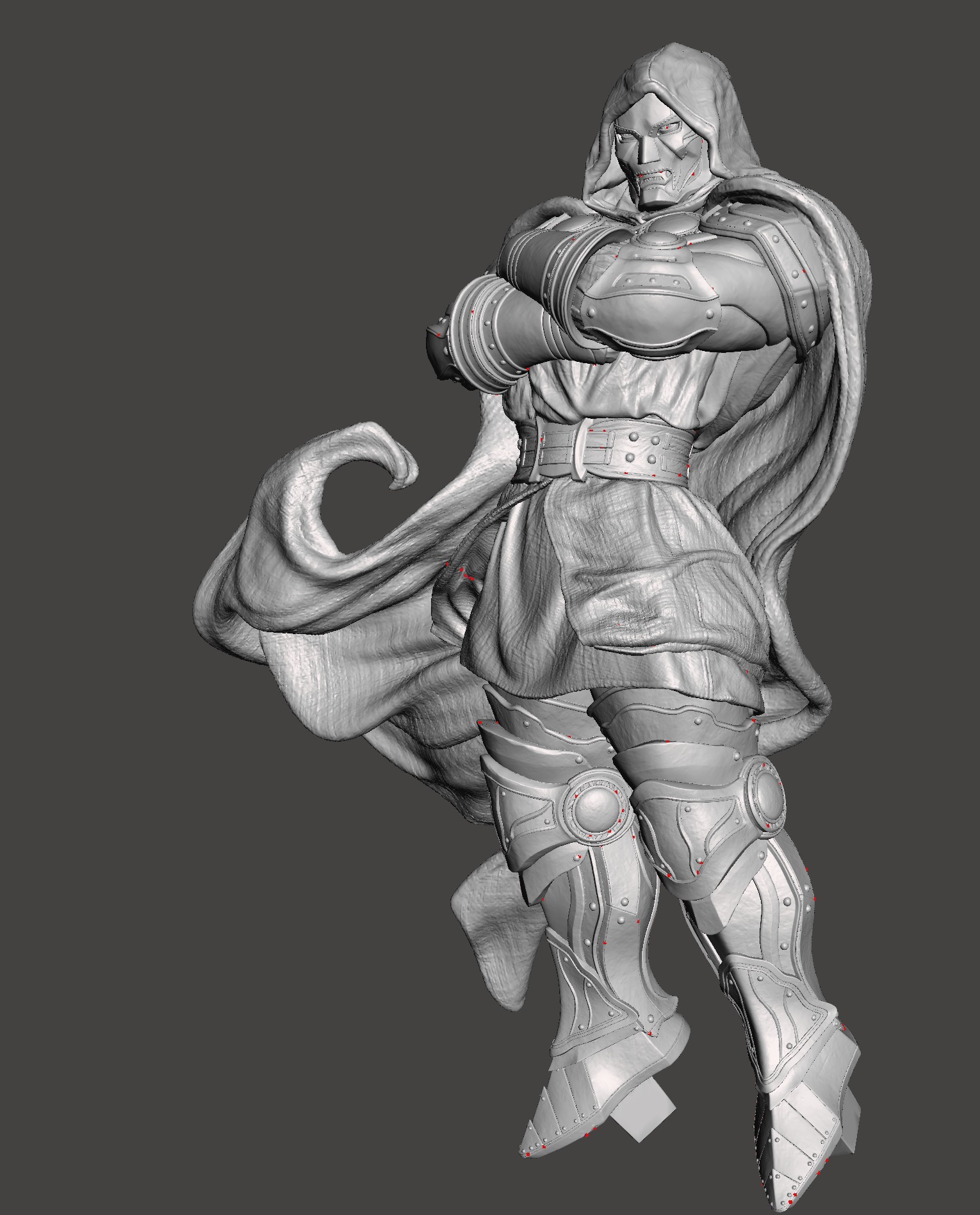 dr doom 3d model 3d print ready stl with base 3D print model_1