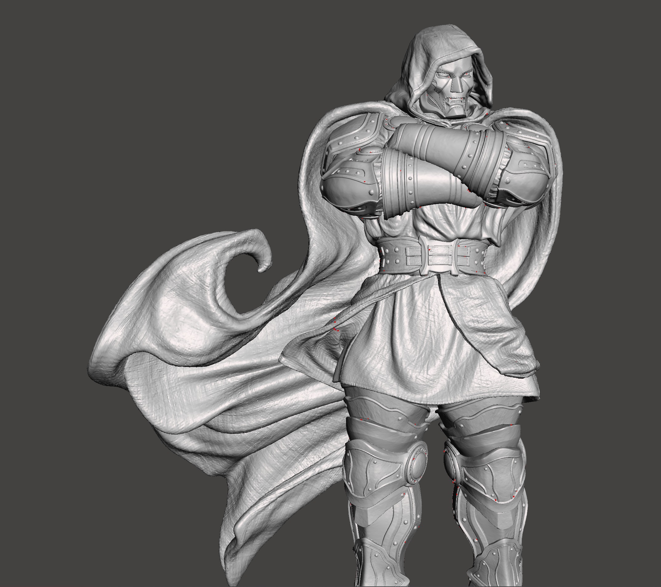 dr doom 3d model 3d print ready stl with base 3D print model_5