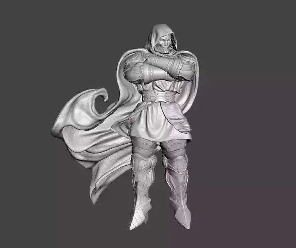 dr doom 3d model 3d print ready stl with base