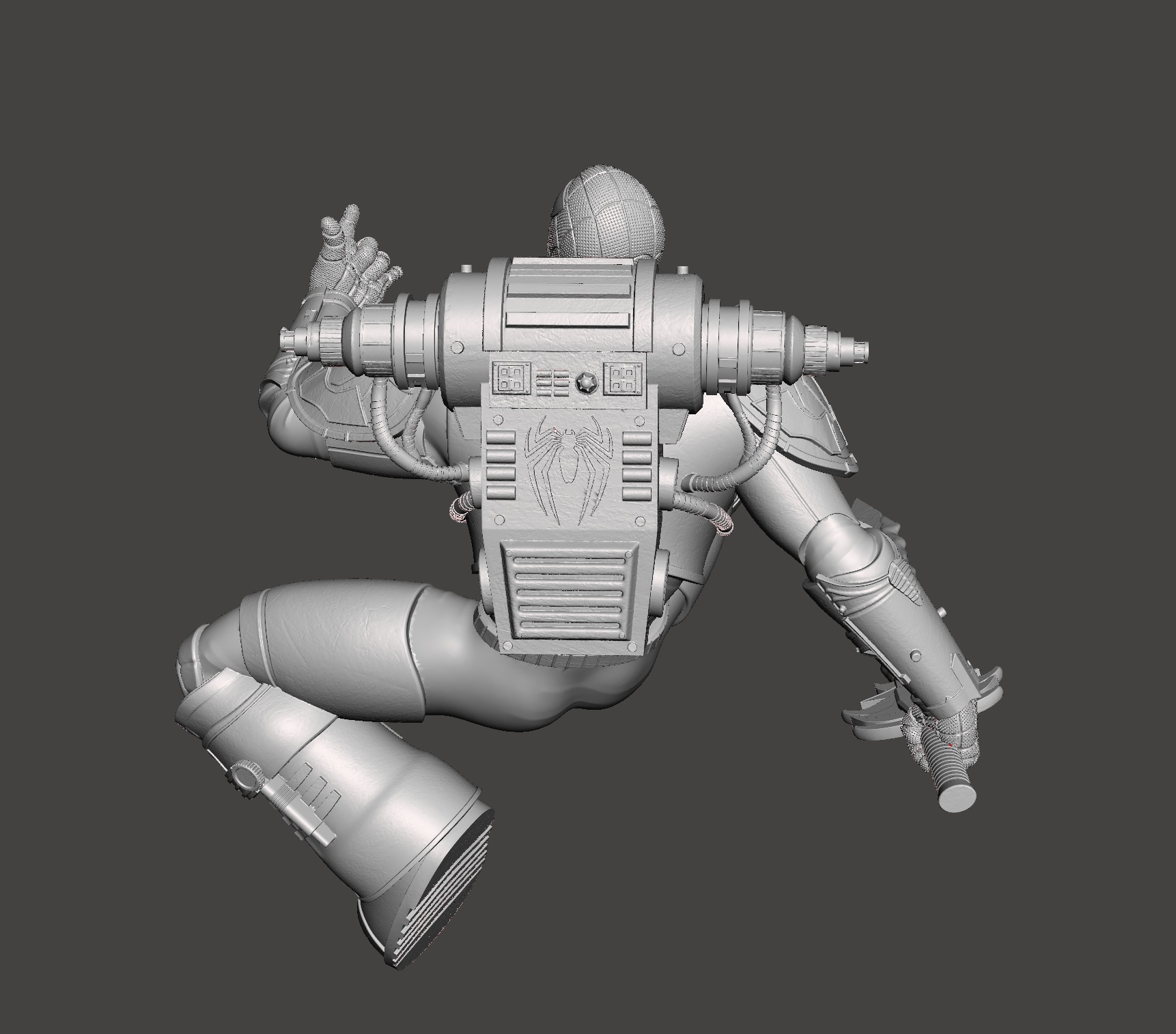 spiderman 3d model with base 3d print ready 3D print model_6