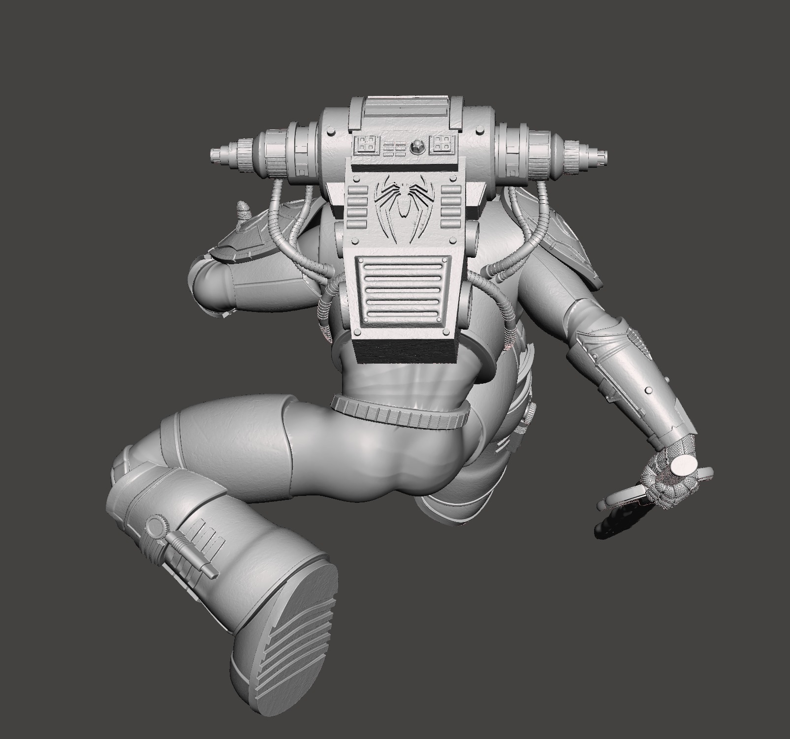 spiderman 3d model with base 3d print ready 3D print model_5