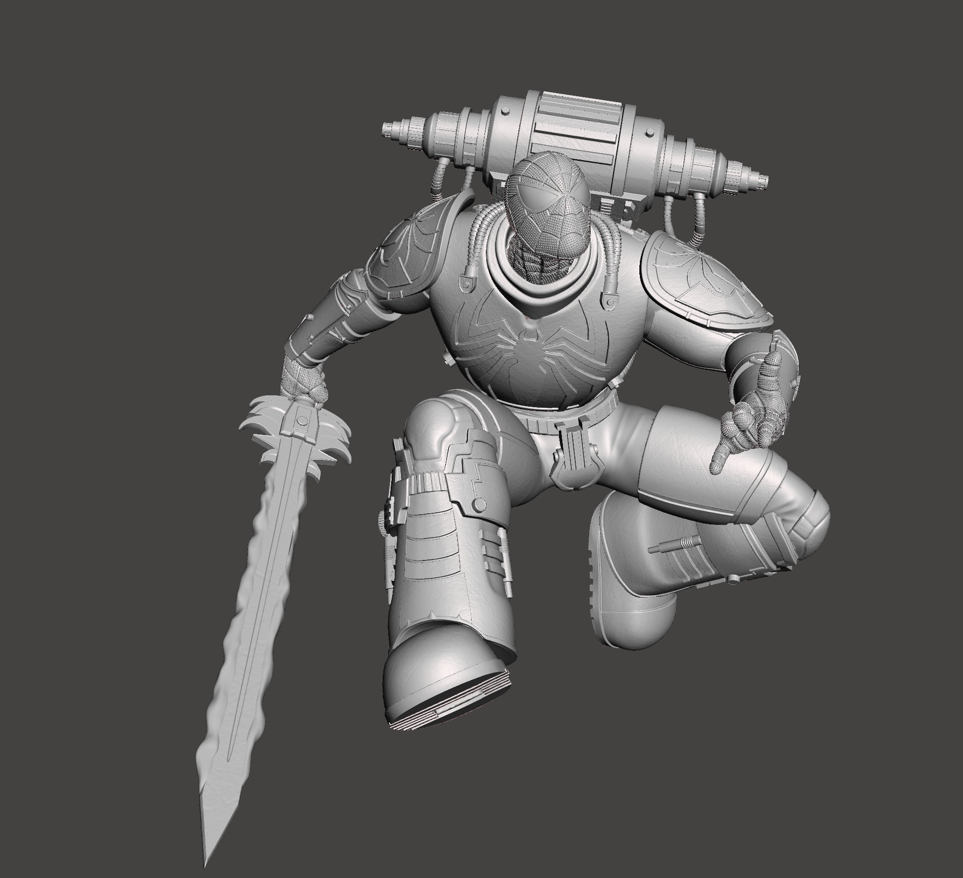 spiderman 3d model with base 3d print ready 3D print model_1