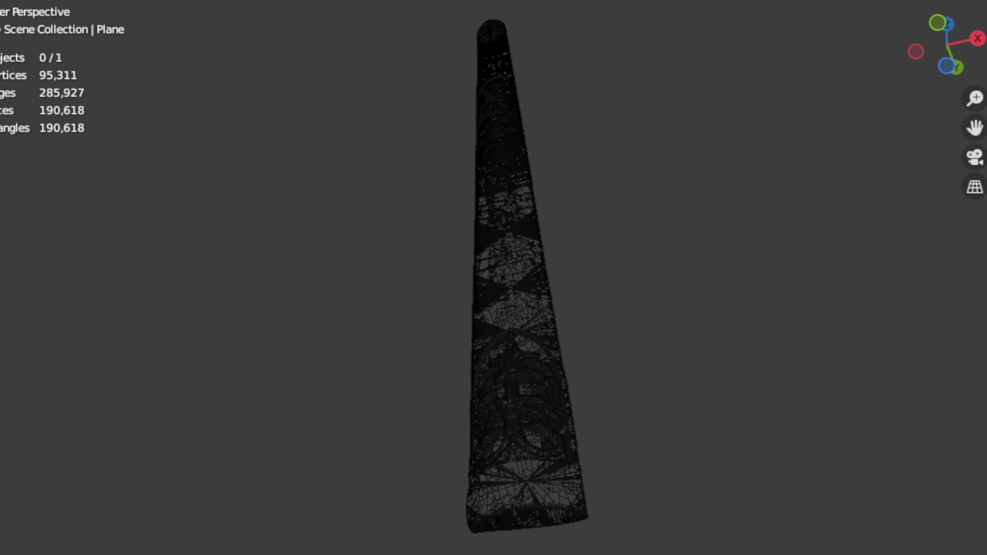 Classic decor ornament carved 02 3D model_7