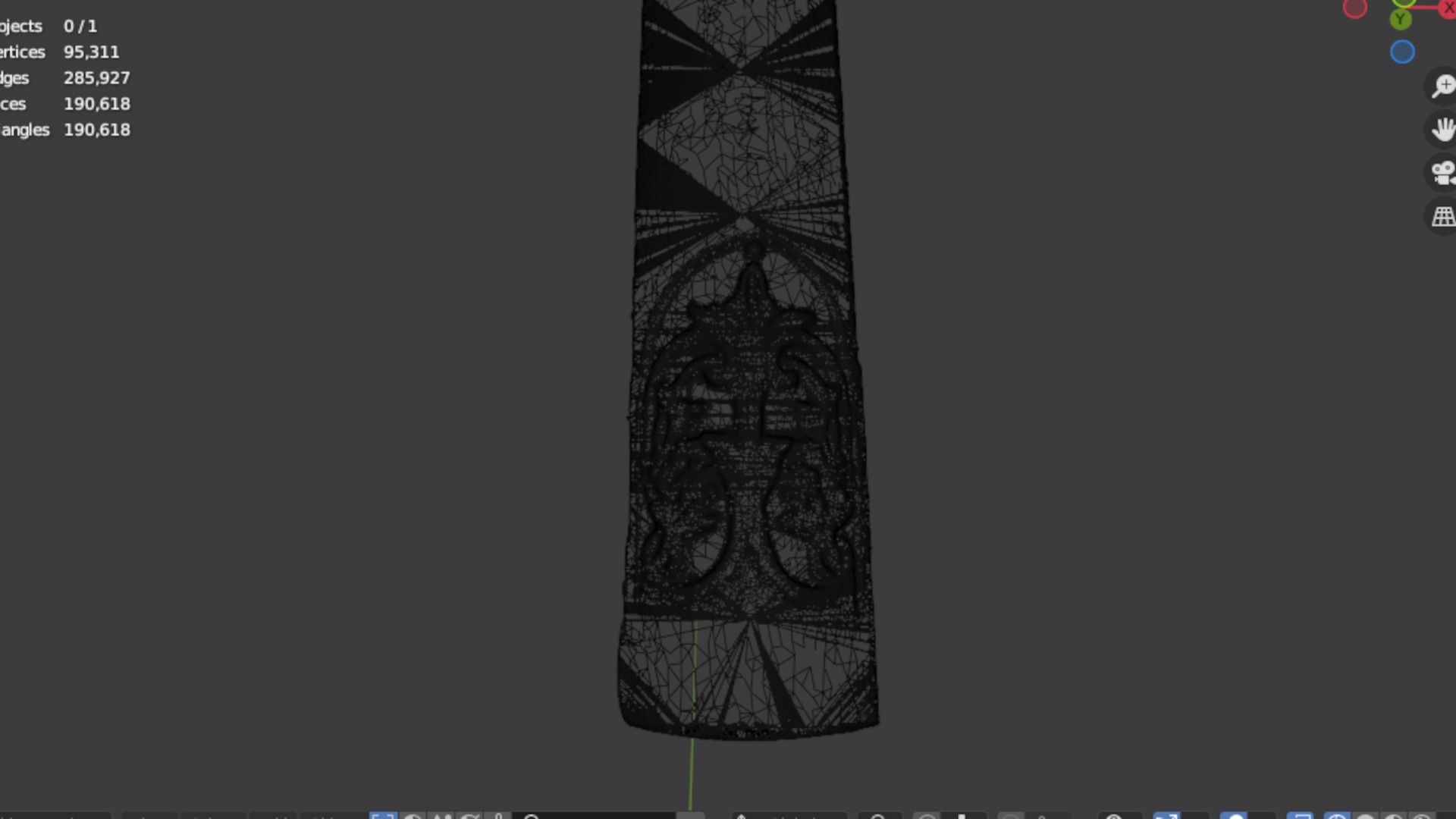 Classic decor ornament carved 02 3D model_8