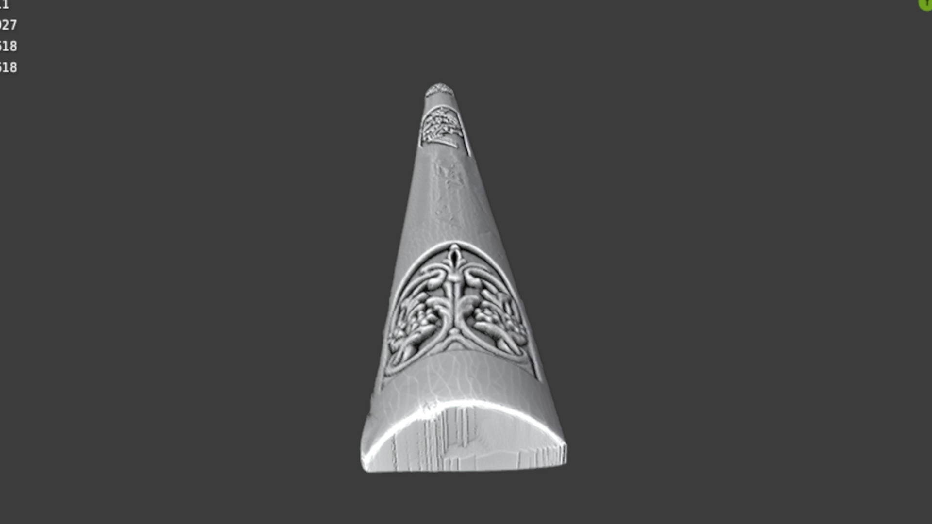 Classic decor ornament carved 02 3D model_6