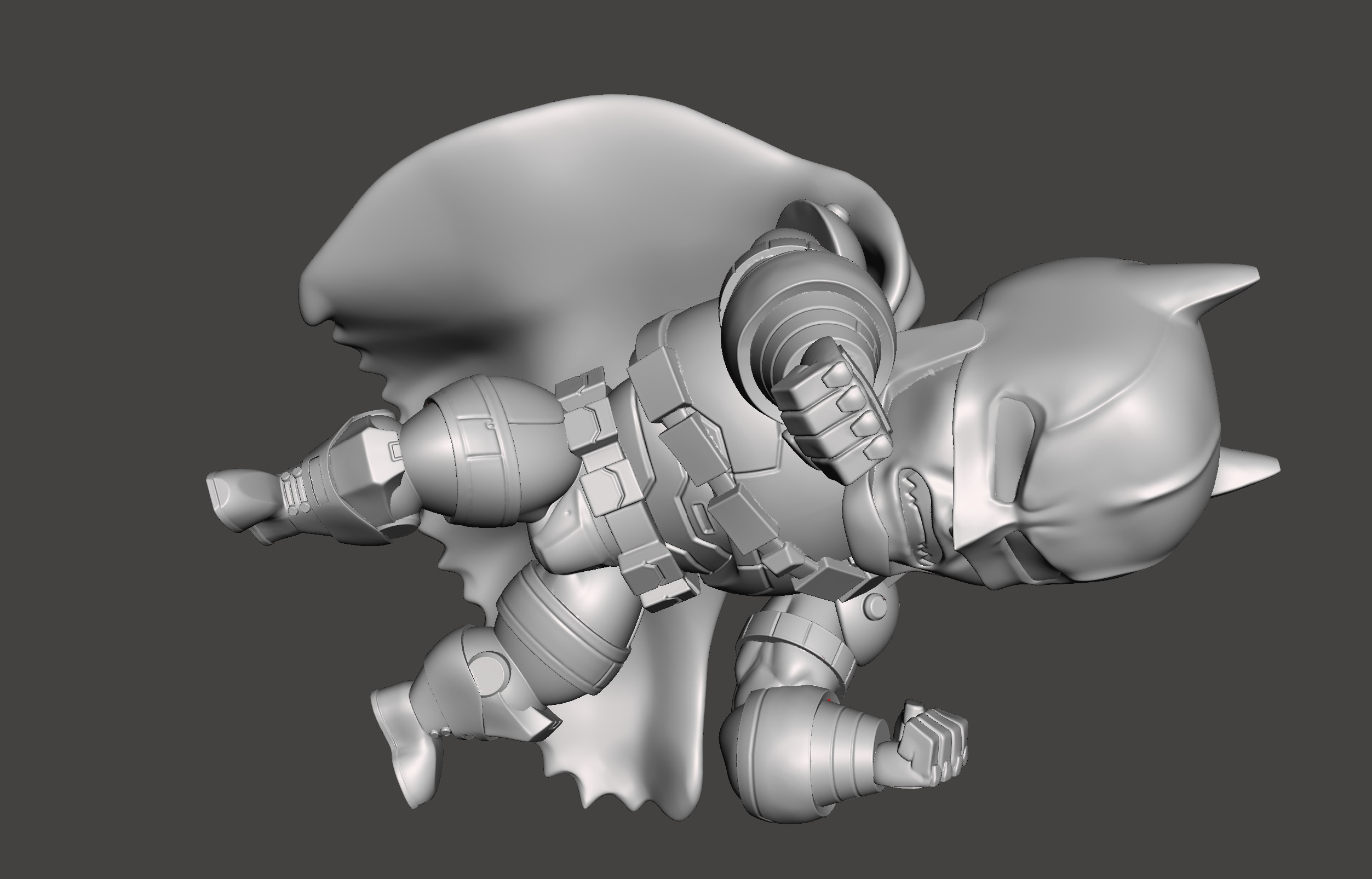 batman chibi 3d model with base ready for 3d print 3D print model_5