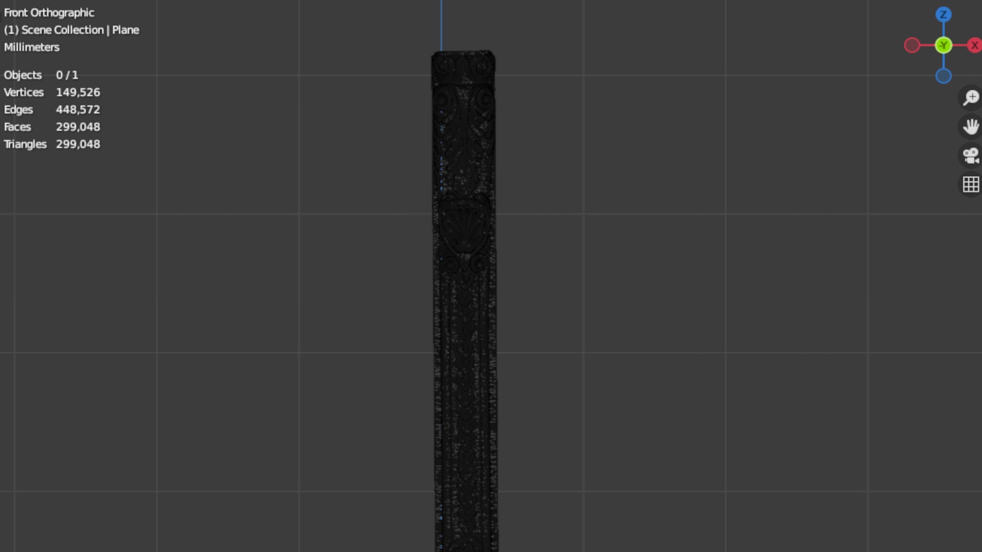 Classic decor ornament carved 03  3D model_7