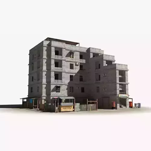 Slum x2 Low-poly 3D model