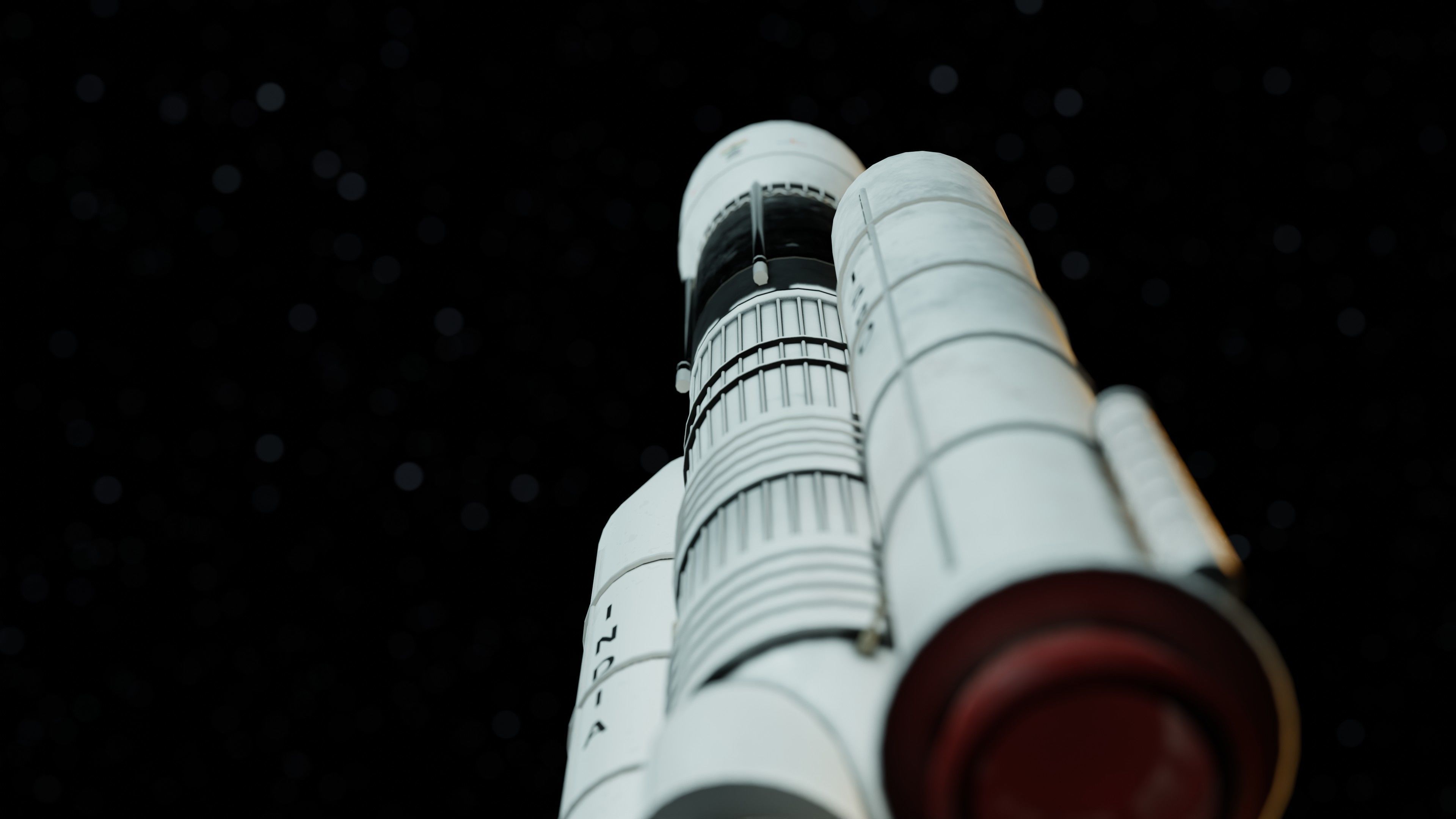 Chandrayaan 3 rocket Low-poly 3D model_2
